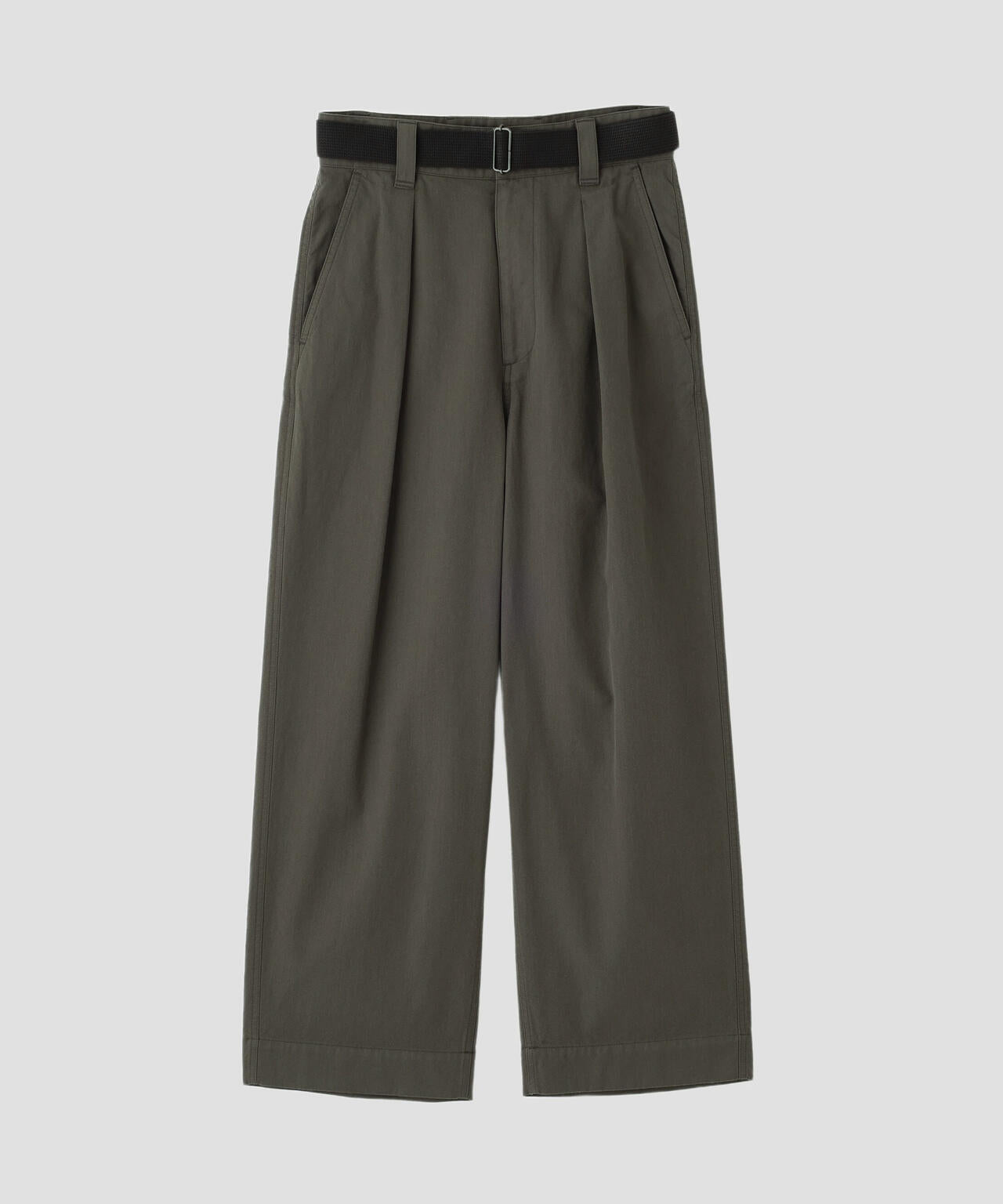 WOOL COTTON TWILL TROUSERS