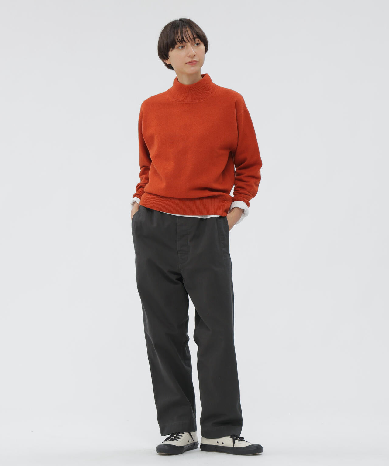 ORGANIC COTTON SATEEN TROUSERS