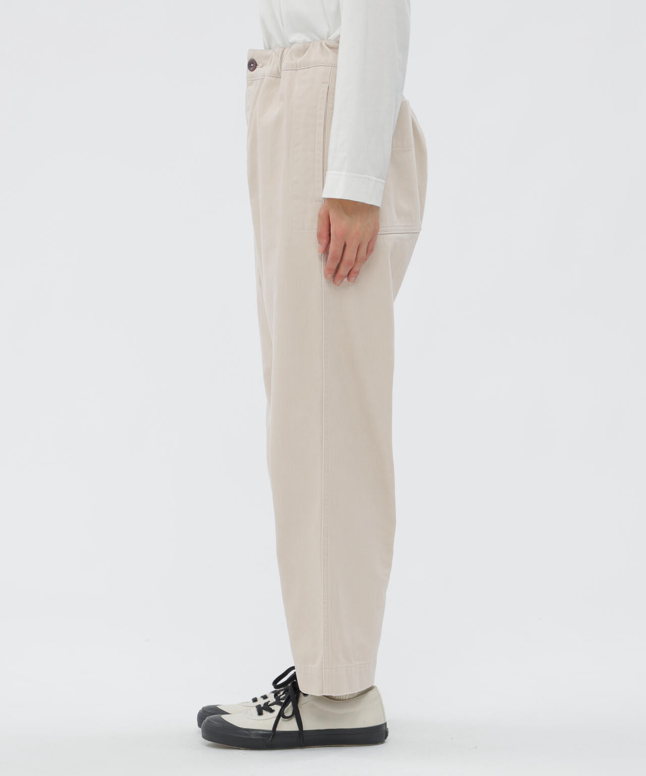 ORGANIC COTTON SATEEN TROUSERS