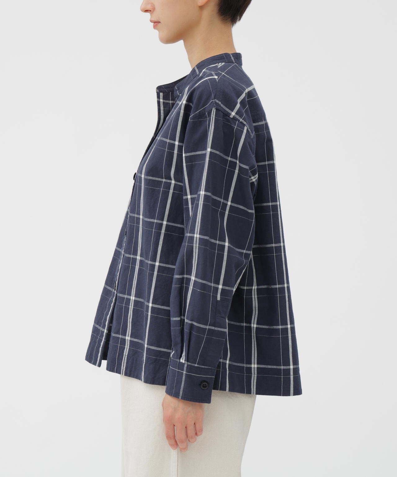 GRAPHIC GRID CHECK COTTON SHIRT