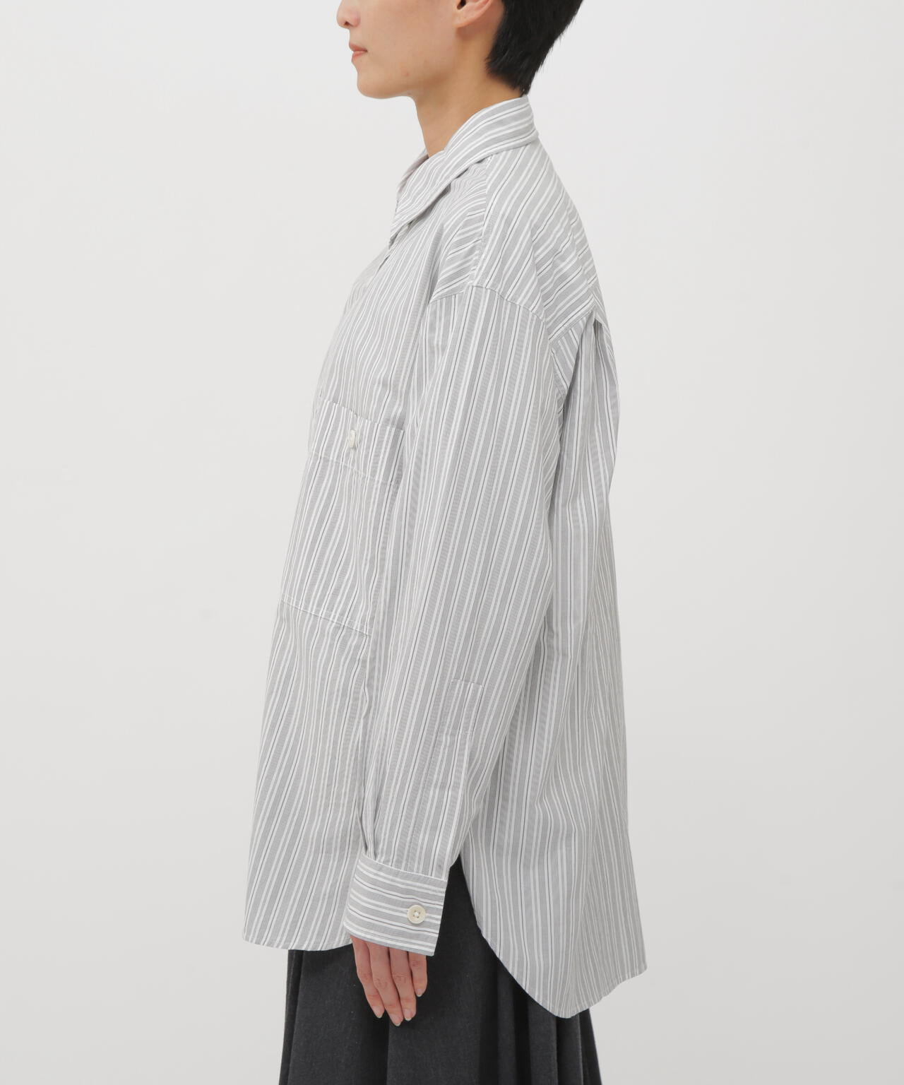 PJ STRIPE COTTON POPLIN SHIRT