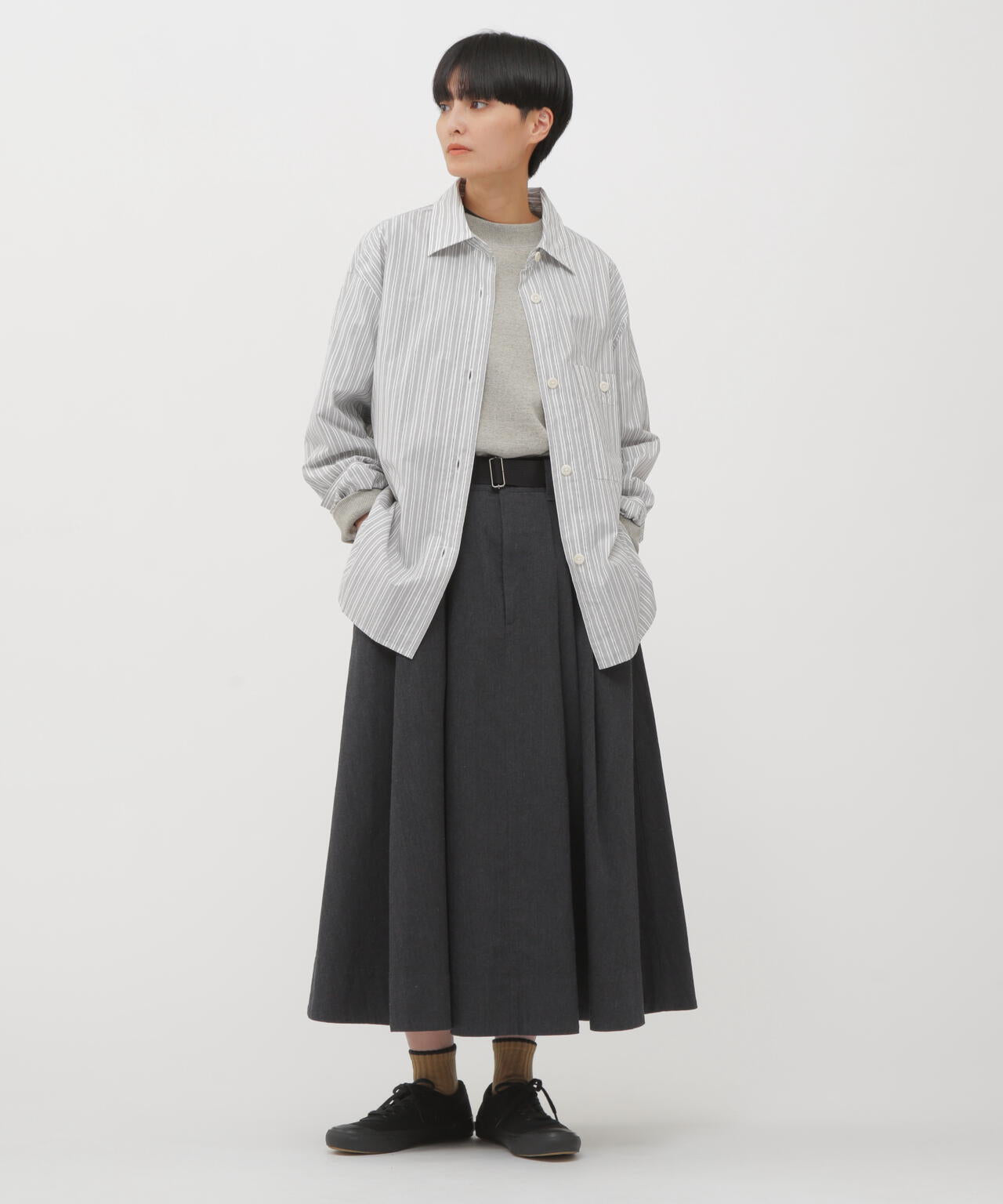 PJ STRIPE COTTON POPLIN SHIRT