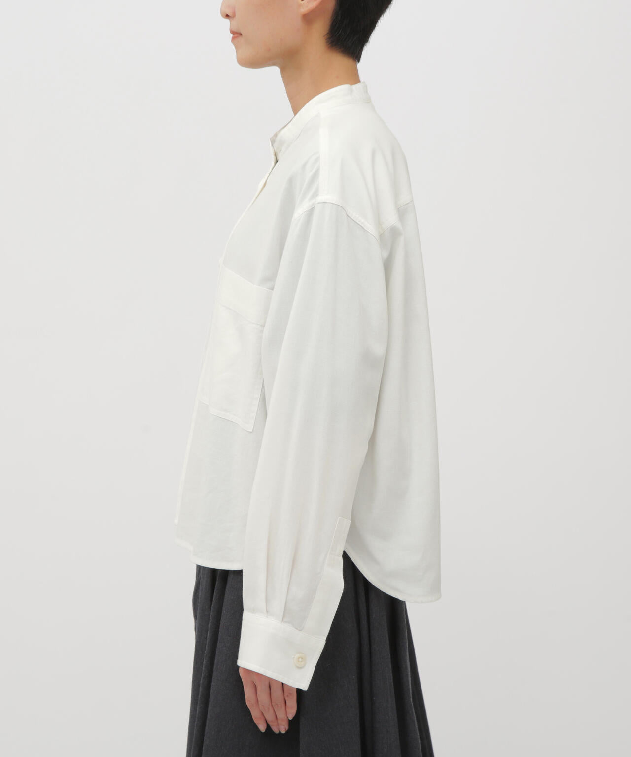 FINE COTTON WOOL TWILL SHIRT