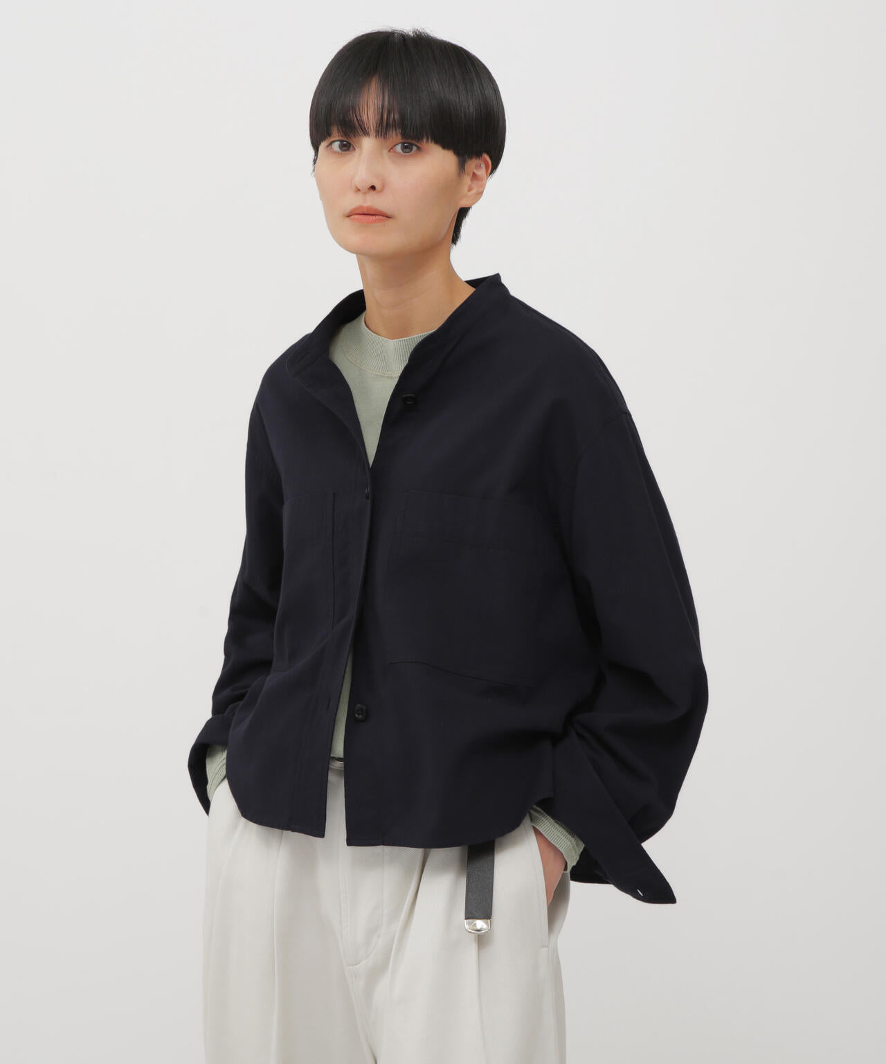 FINE COTTON WOOL TWILL SHIRT