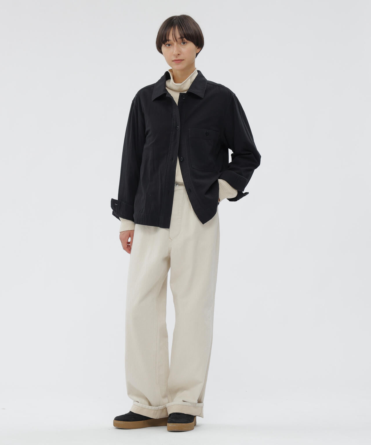 GARMENT DYE PLATED ORGANIC COTTON SHIRT