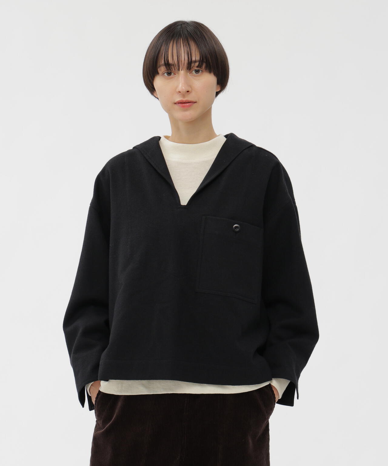 FELTED WOOL SHIRTING SHIRT