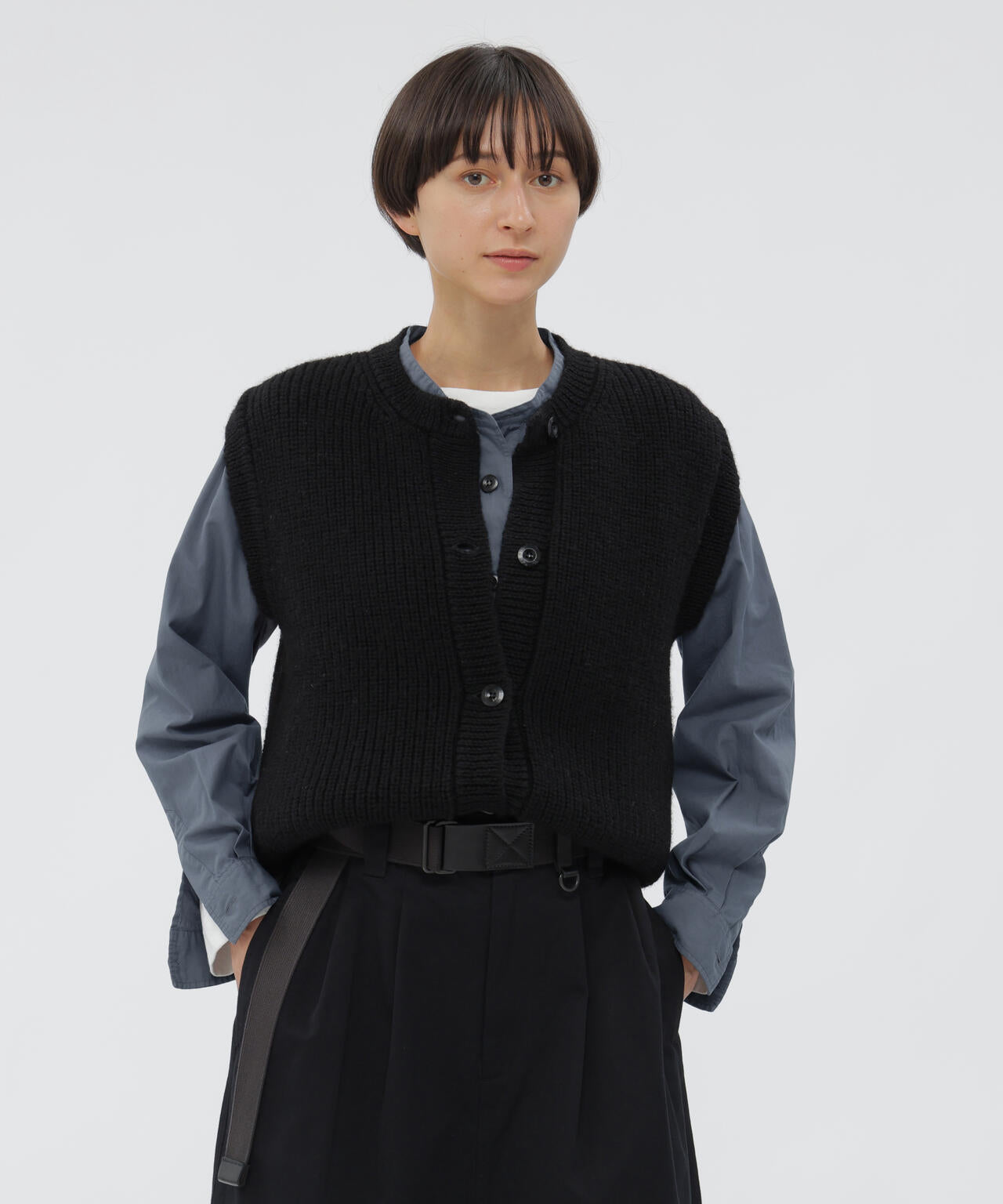 MHL. マーガレットハウエル カーディガン M BRITISH WOOL KNITWEAR | MARGARET HOWELL（マーガレット