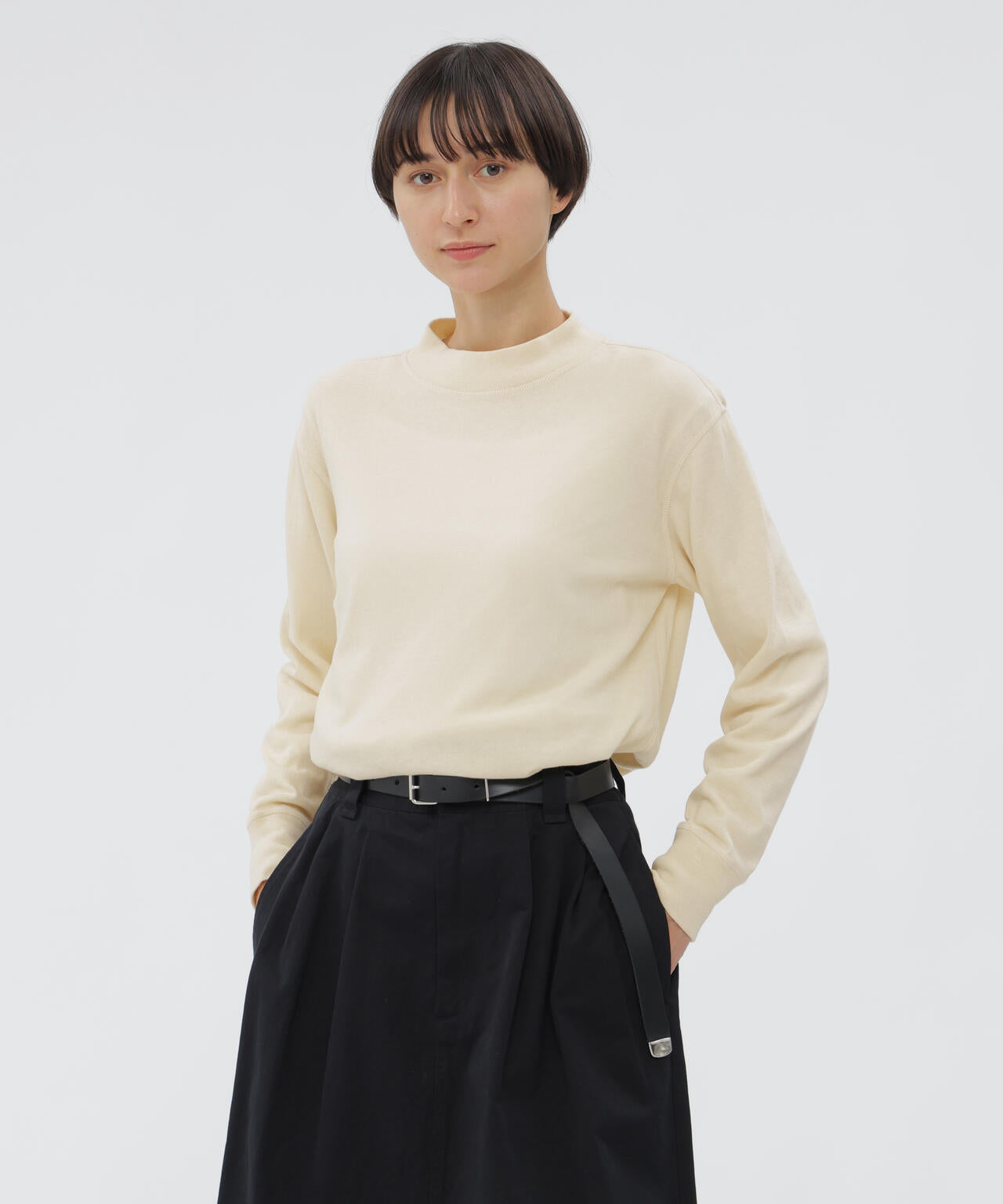 WOOL COTTON LIGHT JERSEY TOP