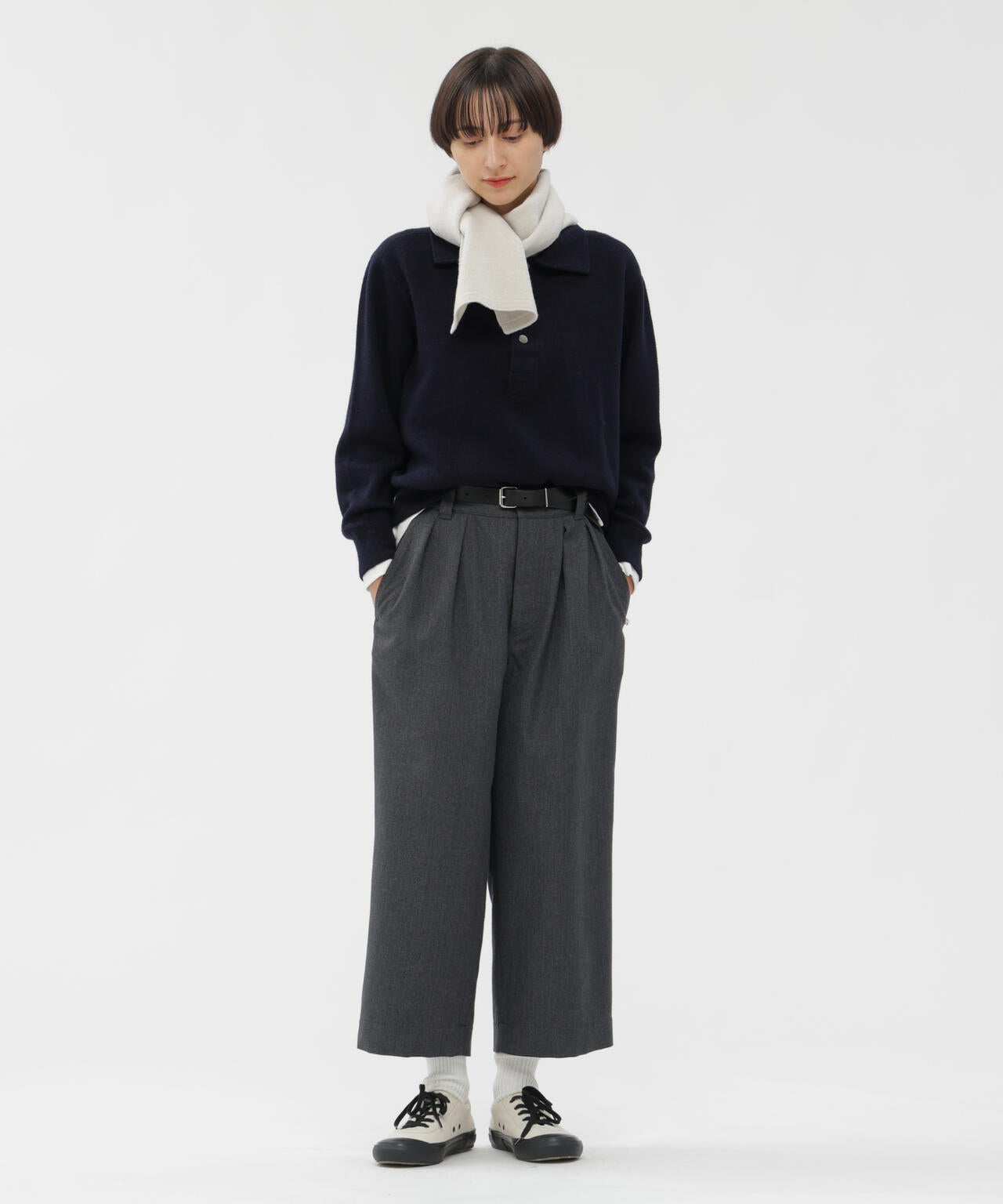 WOOL COTTON RIB TOP | MARGARET HOWELL（マーガレット・ハウエル