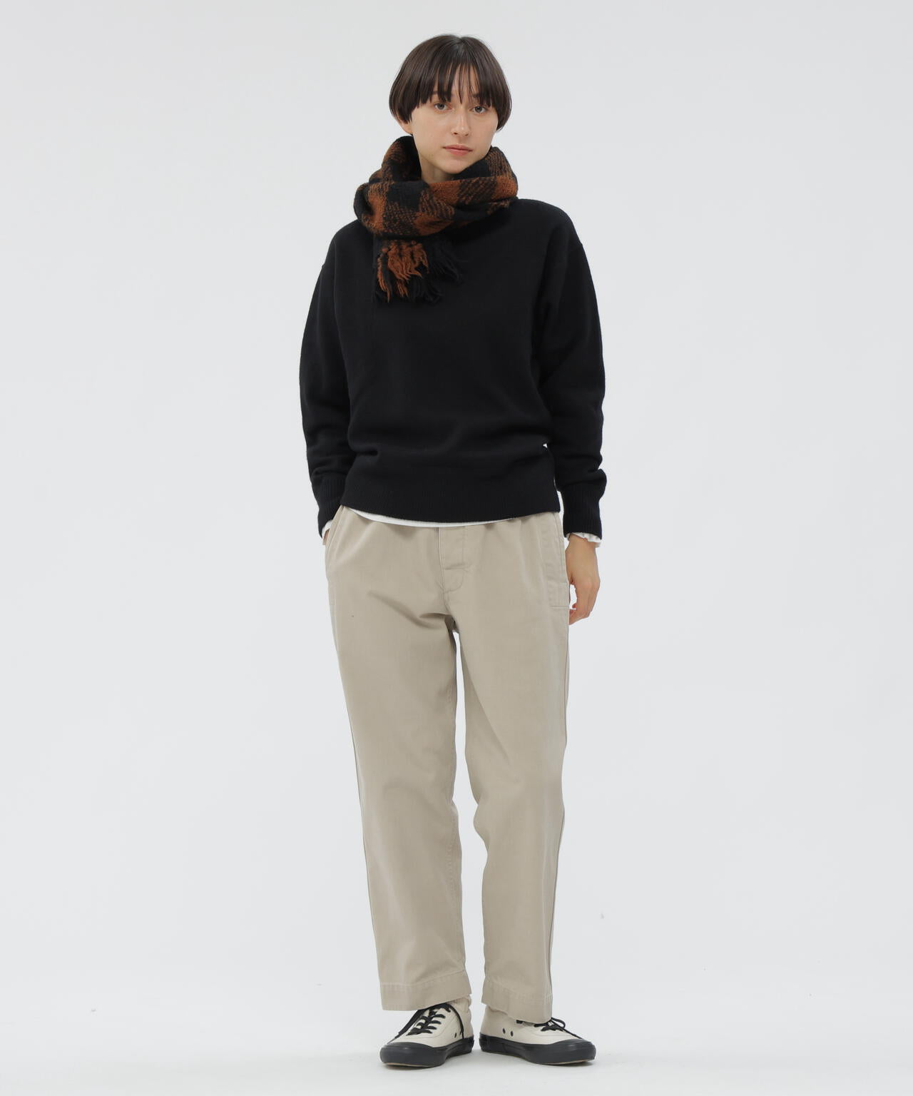 CHUNKY WOOL CHECK SCARF | MARGARET HOWELL（マーガレット