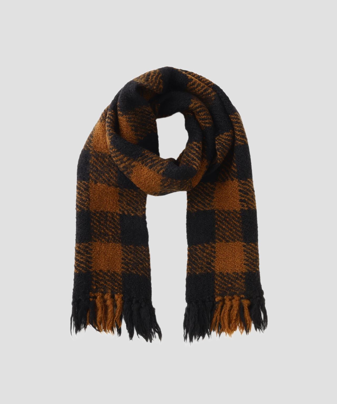 CHUNKY WOOL CHECK SCARF