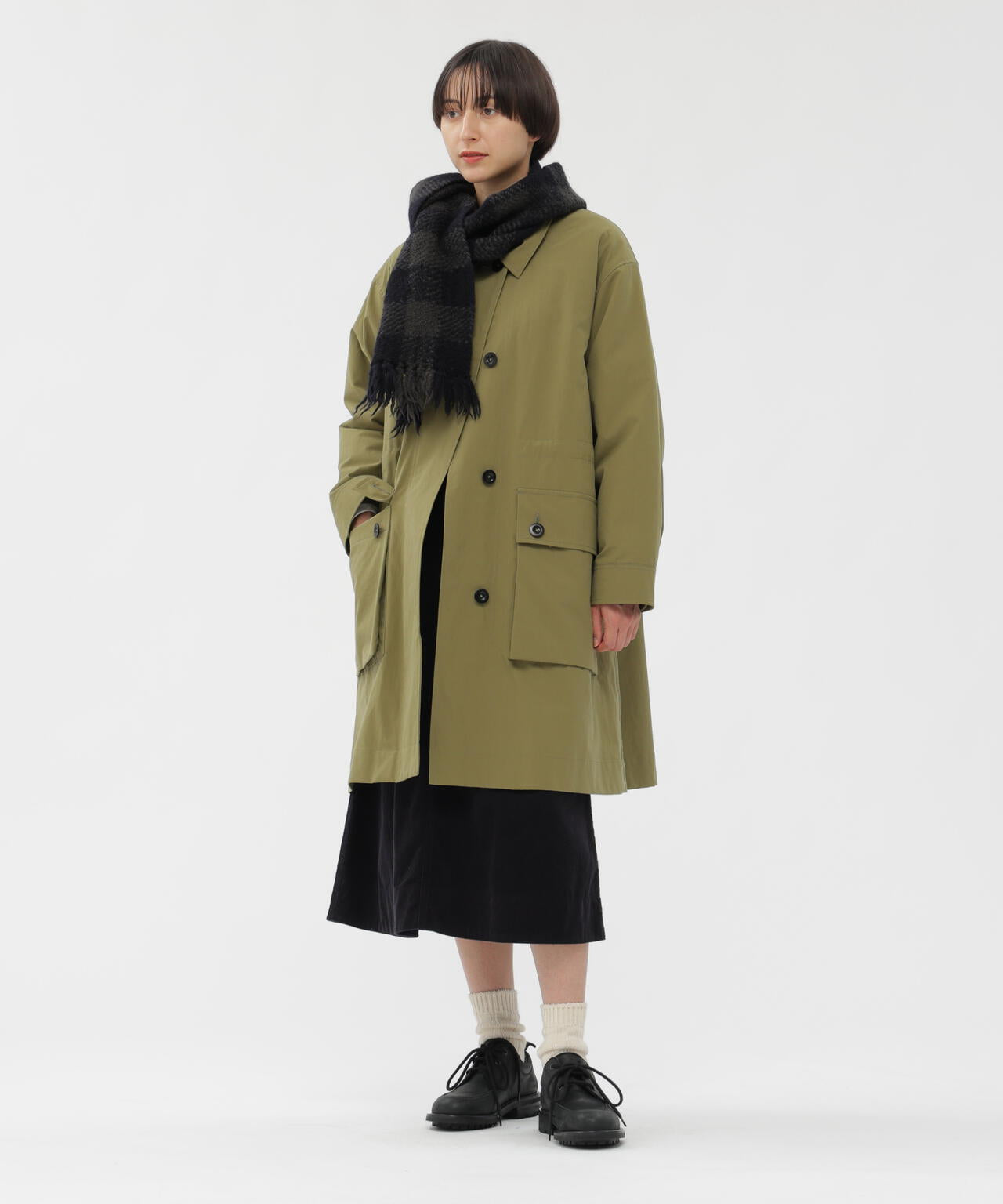 CHUNKY WOOL CHECK SCARF | MARGARET HOWELL（マーガレット