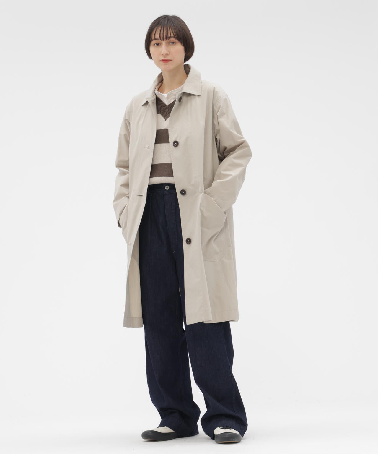 PROOFED COTTON POPLIN COAT