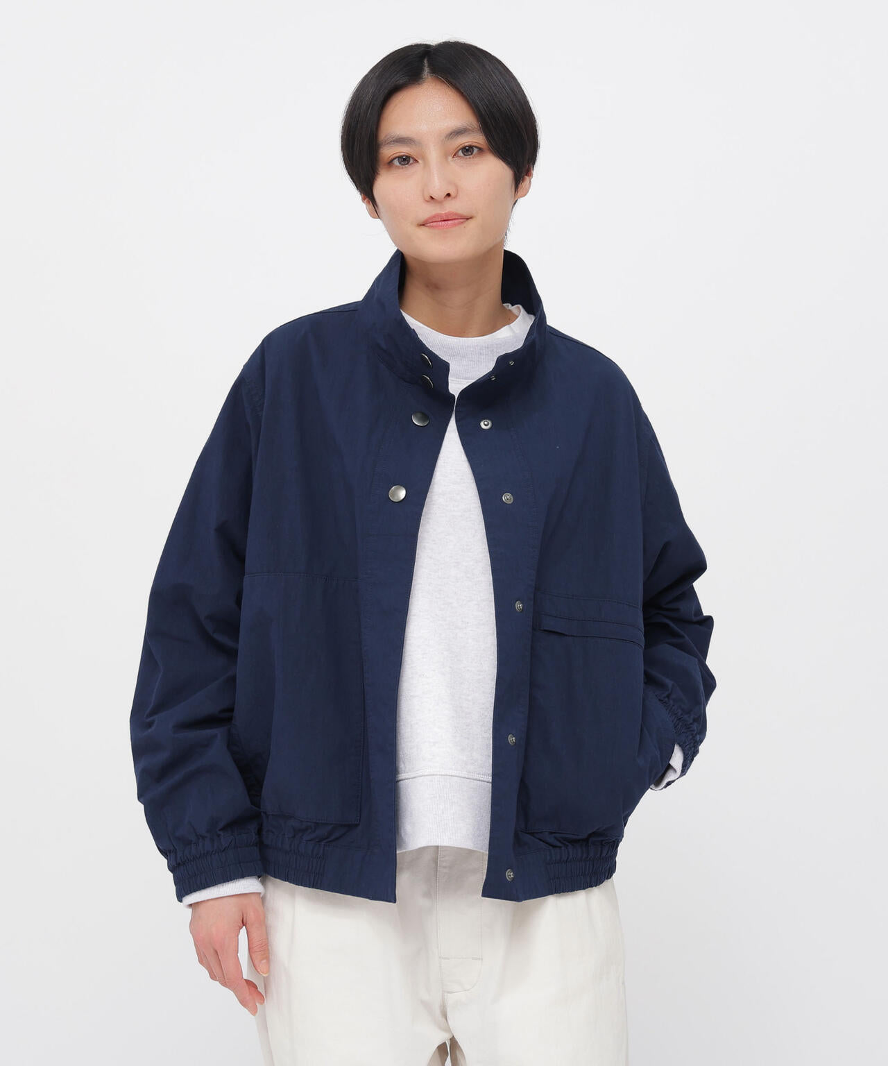 COTTON NYLON PLAINWEAVE BLOUSON