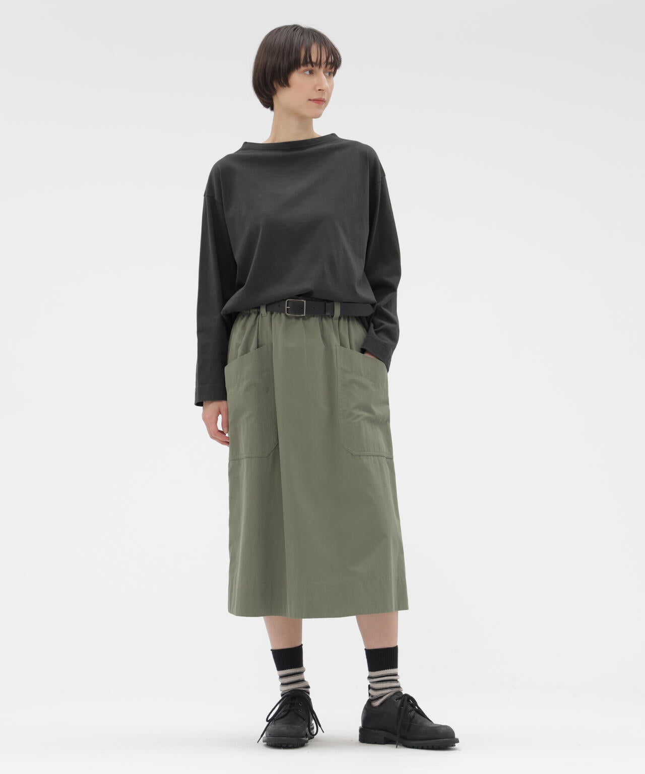 【新品未使用】マーガレットハウエル　スカート MARGARET HOWELL（マーガレットハウエル） スカート BARATHEA WOOL