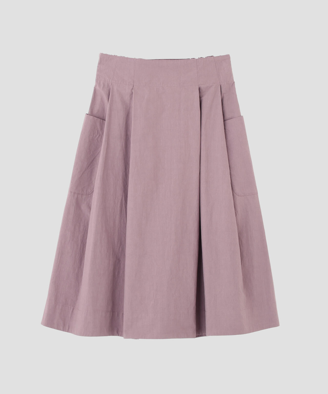 スカート MARGARET HOWELL COTTON PLEATED SKIRT Pleated Skirt — Mocha – La Garçonne