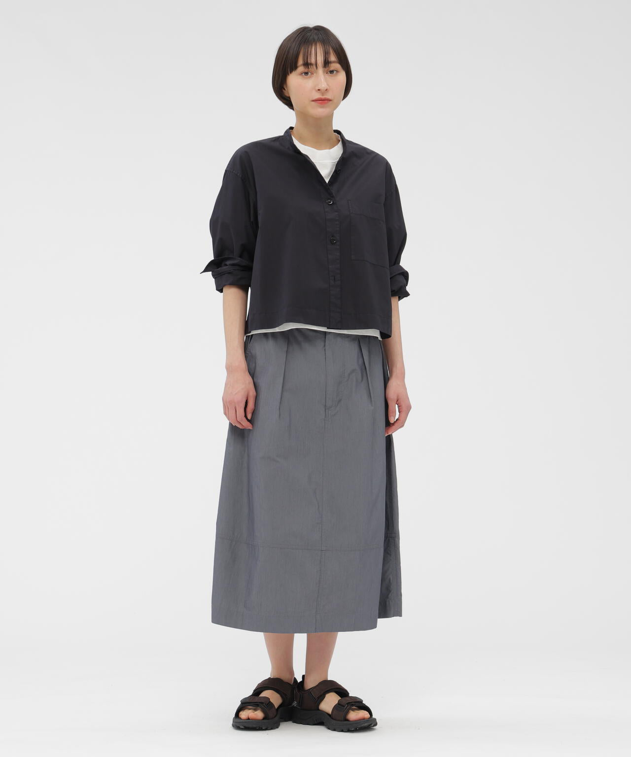 SUPERLIGHT COTTON NYLON SKIRT | MARGARET HOWELL（マーガレット