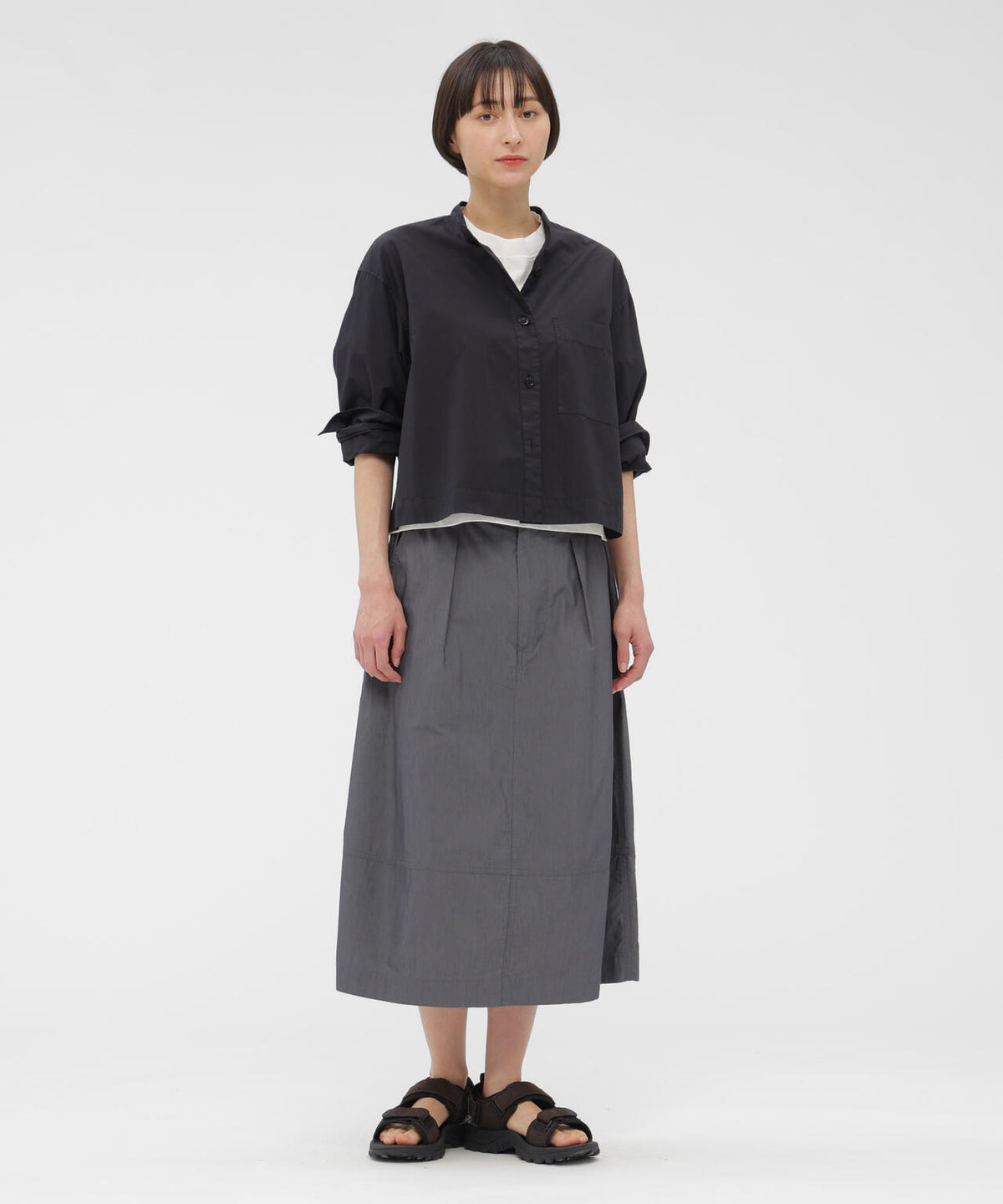 SUPERLIGHT COTTON NYLON SKIRT | MARGARET HOWELL（マーガレット 