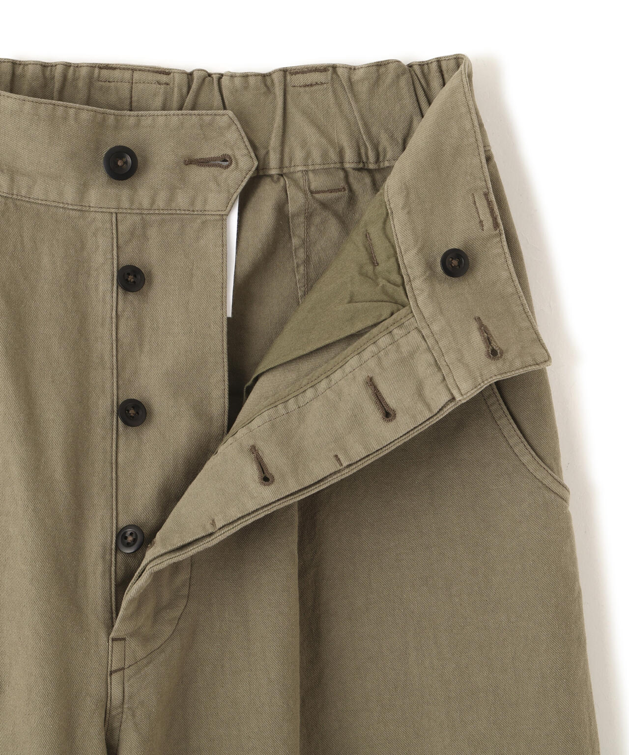 BELGIAN LINEN COTTON PLAINWEAVE TROUSERS