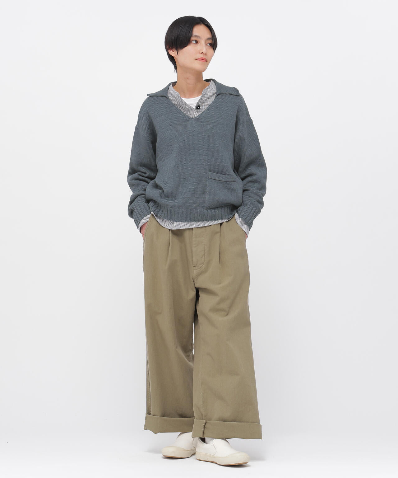 BELGIAN LINEN COTTON PLAINWEAVE TROUSERS | MARGARET HOWELL
