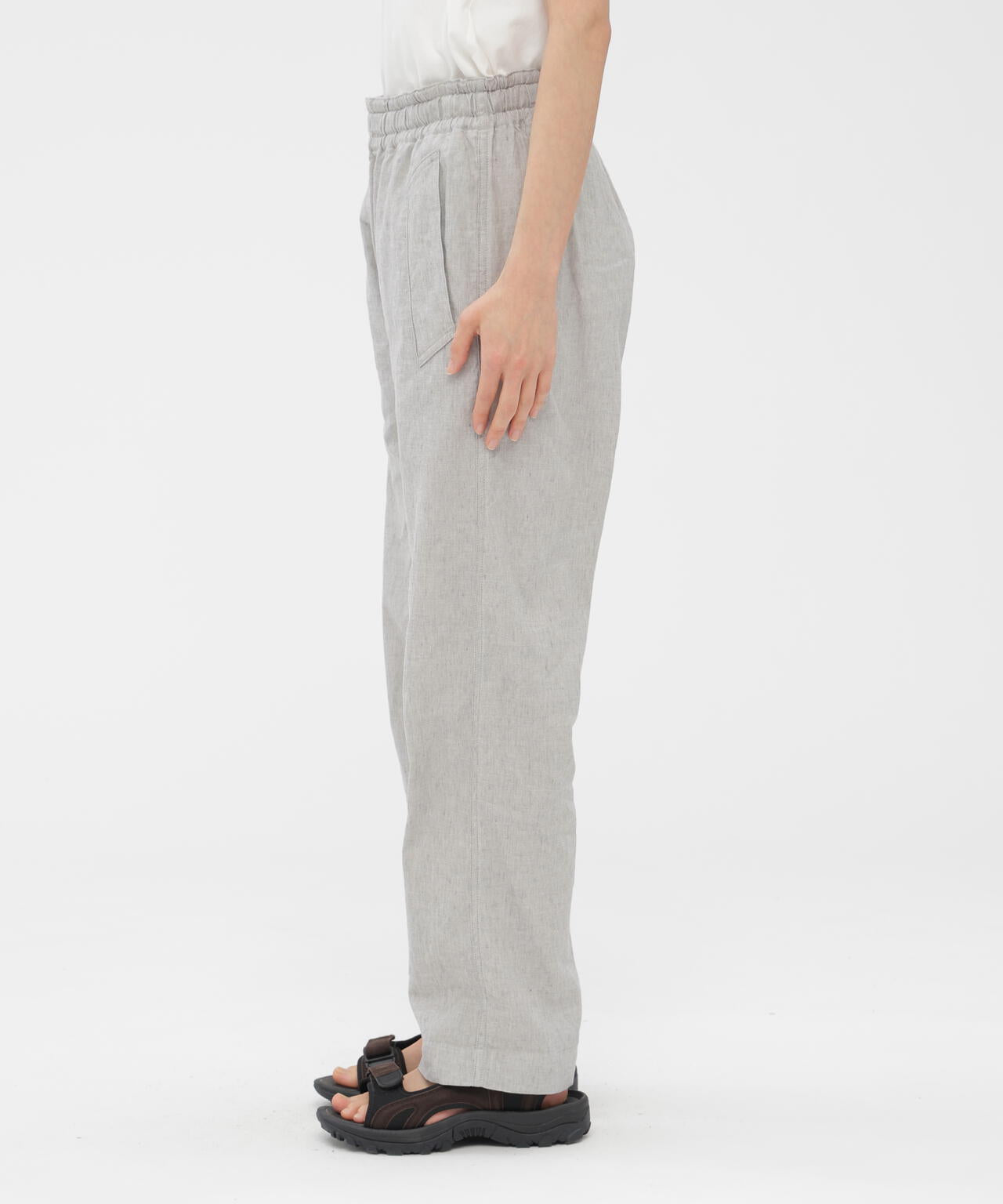 FADED LINEN COTTON PLAINWEAVE TROUSERS | MARGARET HOWELL