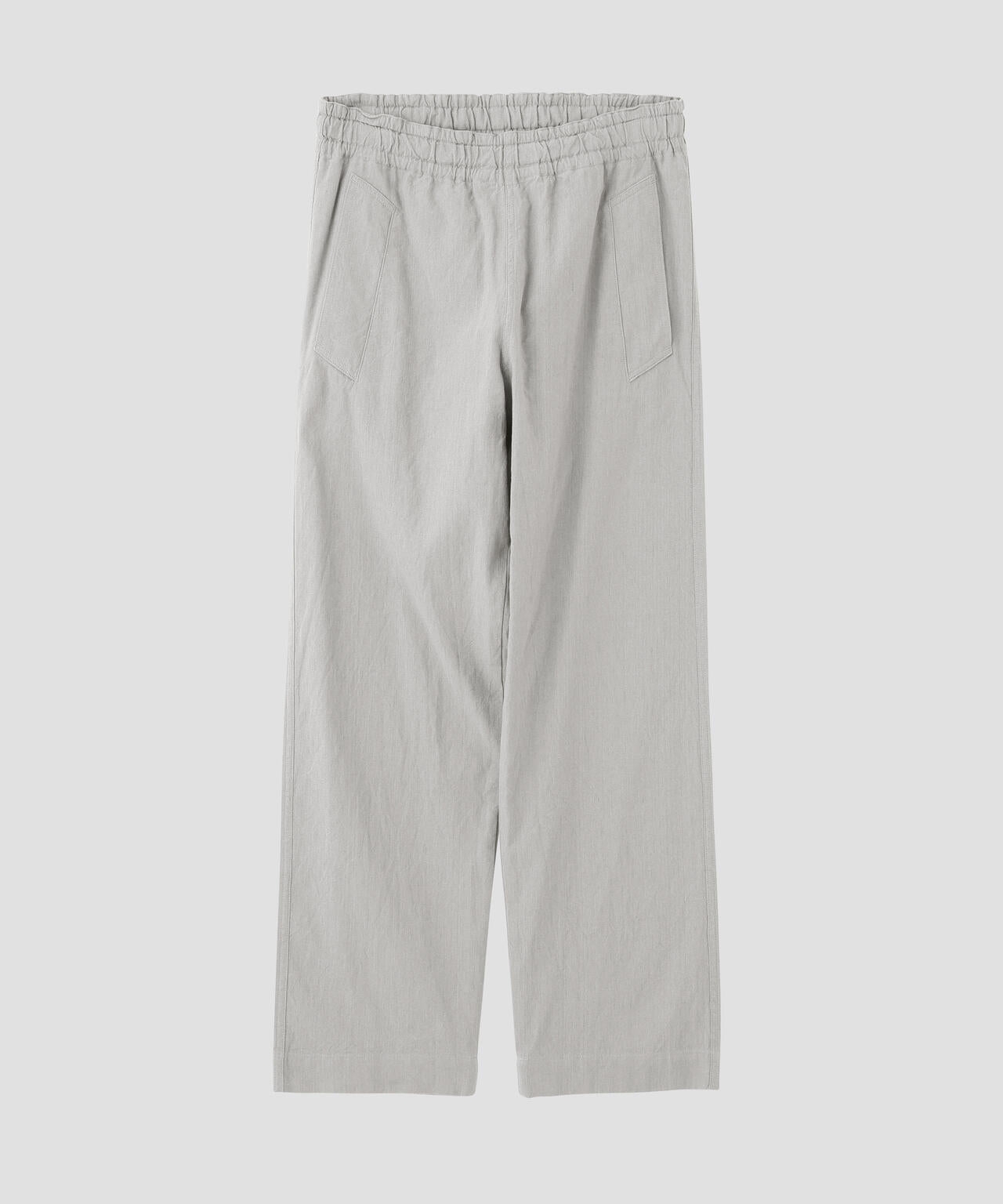 FADED LINEN COTTON PLAINWEAVE TROUSERS