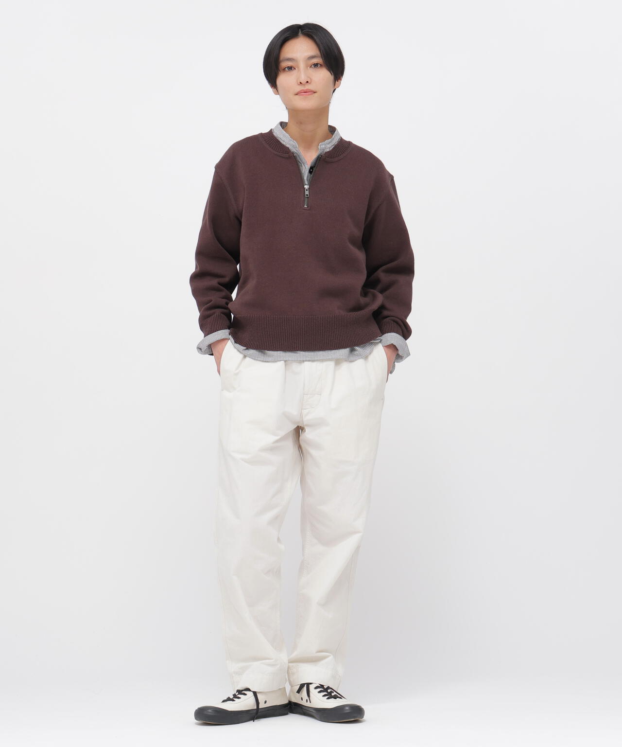 CRISP COTTON CHAMBRAY TROUSERS | MARGARET HOWELL（マーガレット