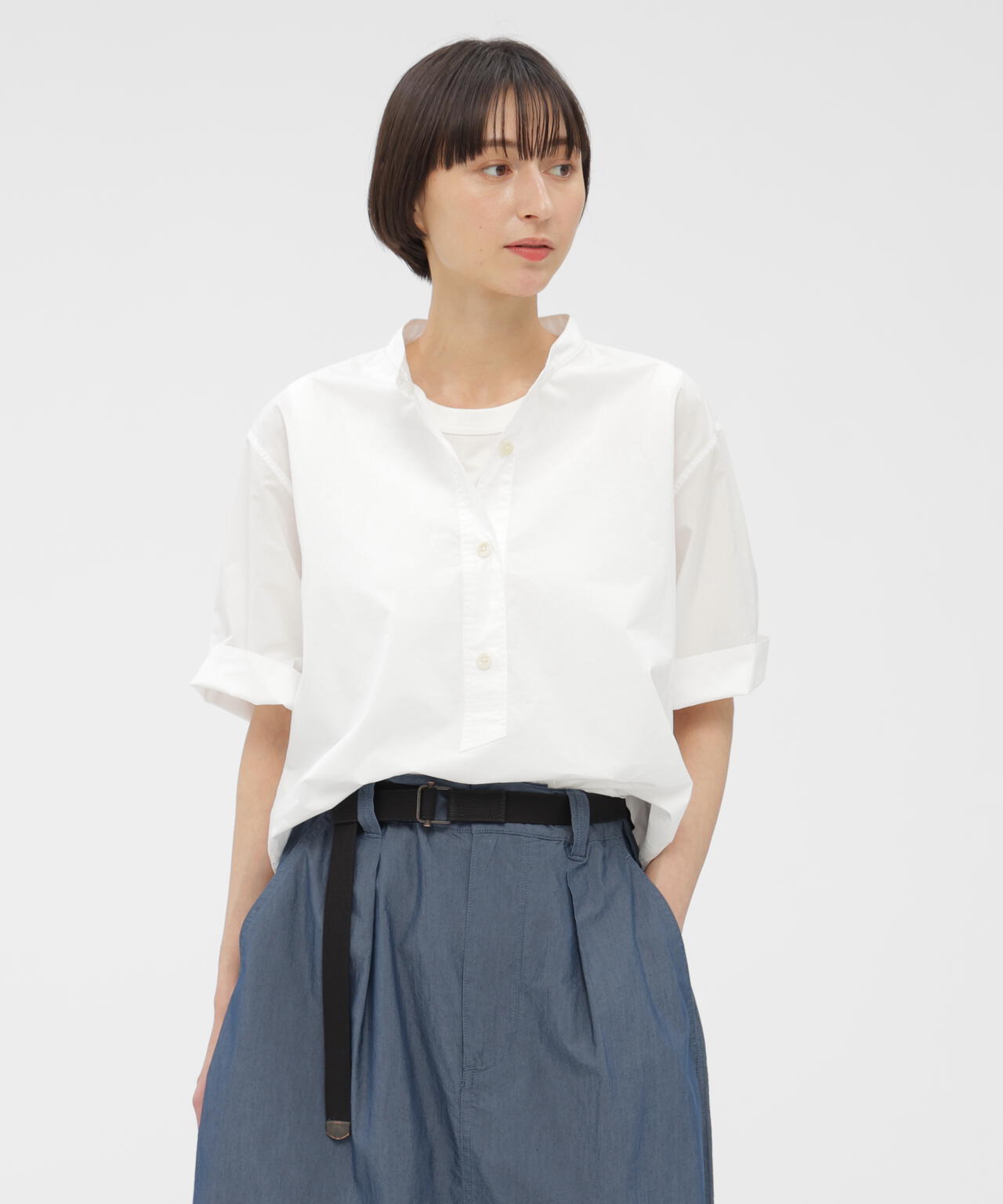 COTTON RAMIE POPLIN SHIRT | MARGARET HOWELL（マーガレット