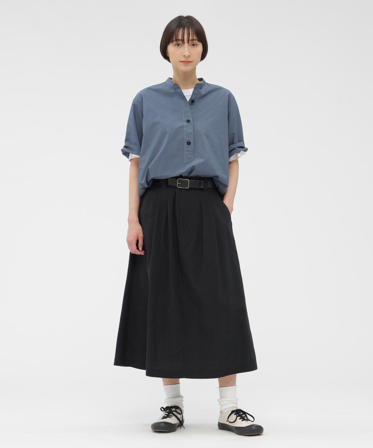 シャツ/ブラウス(半袖/袖なし) MHL. COTTON RAMIE POPLIN MHL./COTTON RAMIE POPLIN SS SHIRT WOMENS (PALE GREEN)