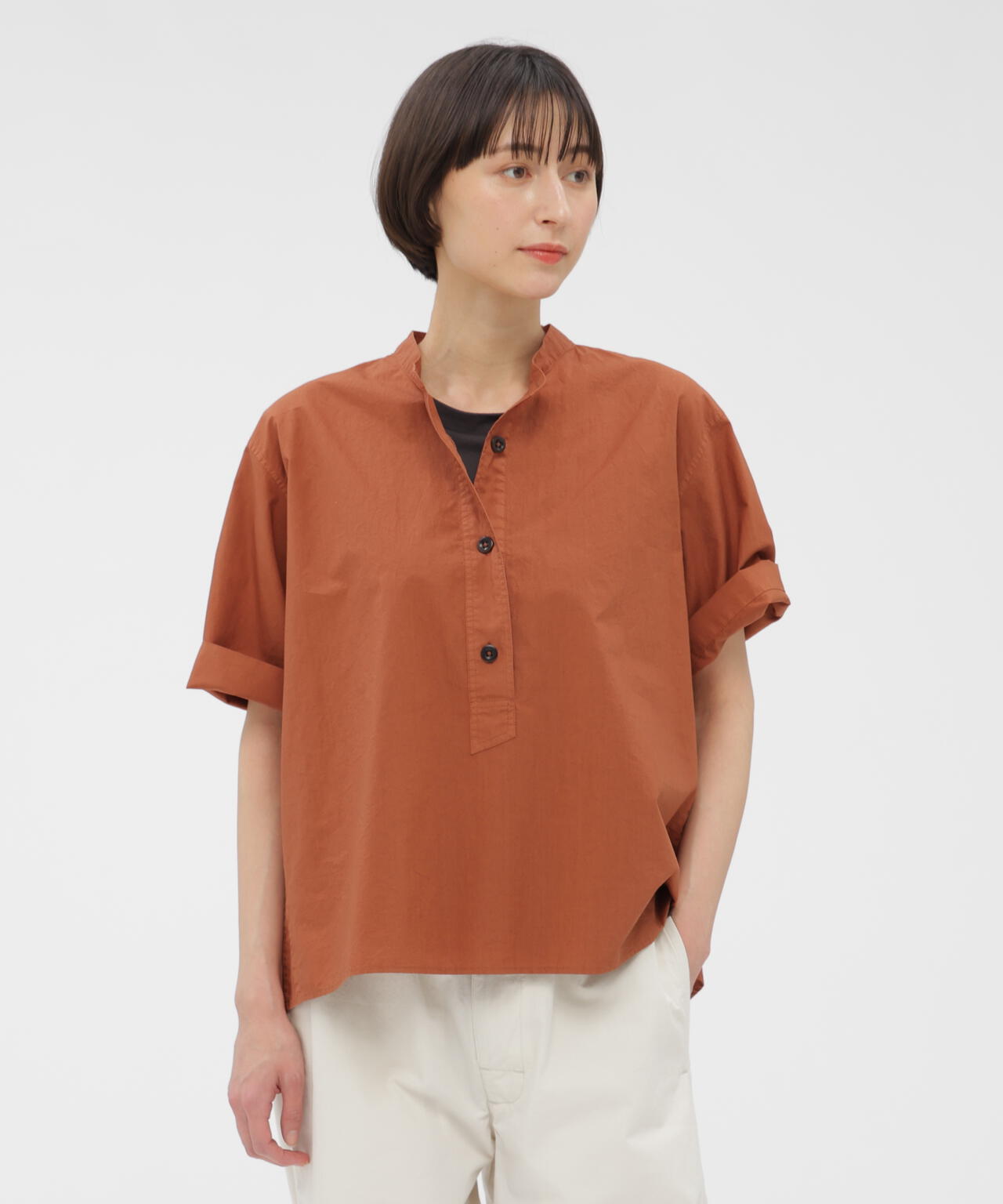 COTTON RAMIE POPLIN SHIRT | MARGARET HOWELL（マーガレット