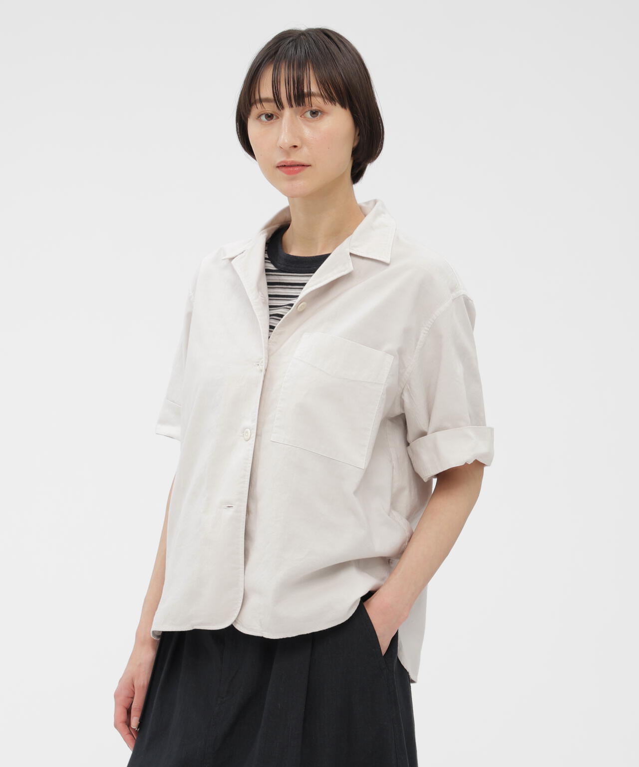 GARMENT DYED FINE COTTON OXFORD SHIRT | MARGARET HOWELL