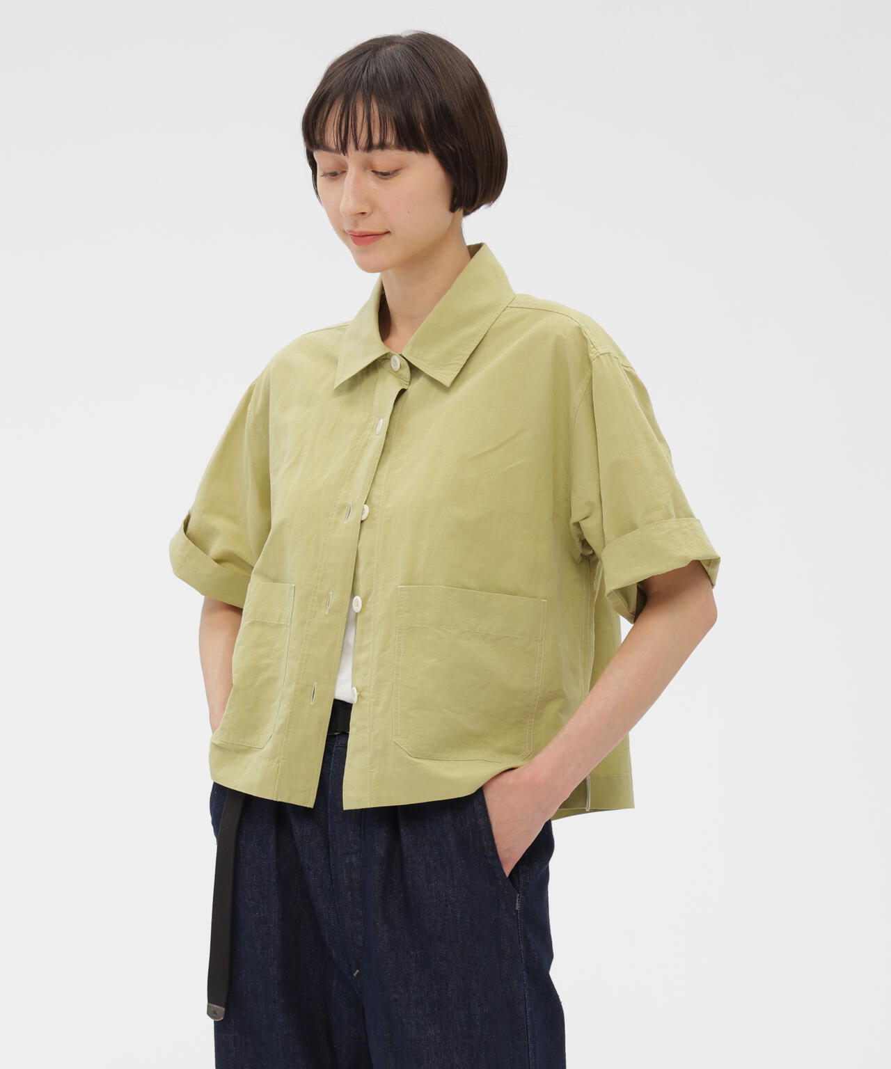 HIGH COUNT DRY COTTON LINEN SHIRT | MARGARET HOWELL（マーガレット