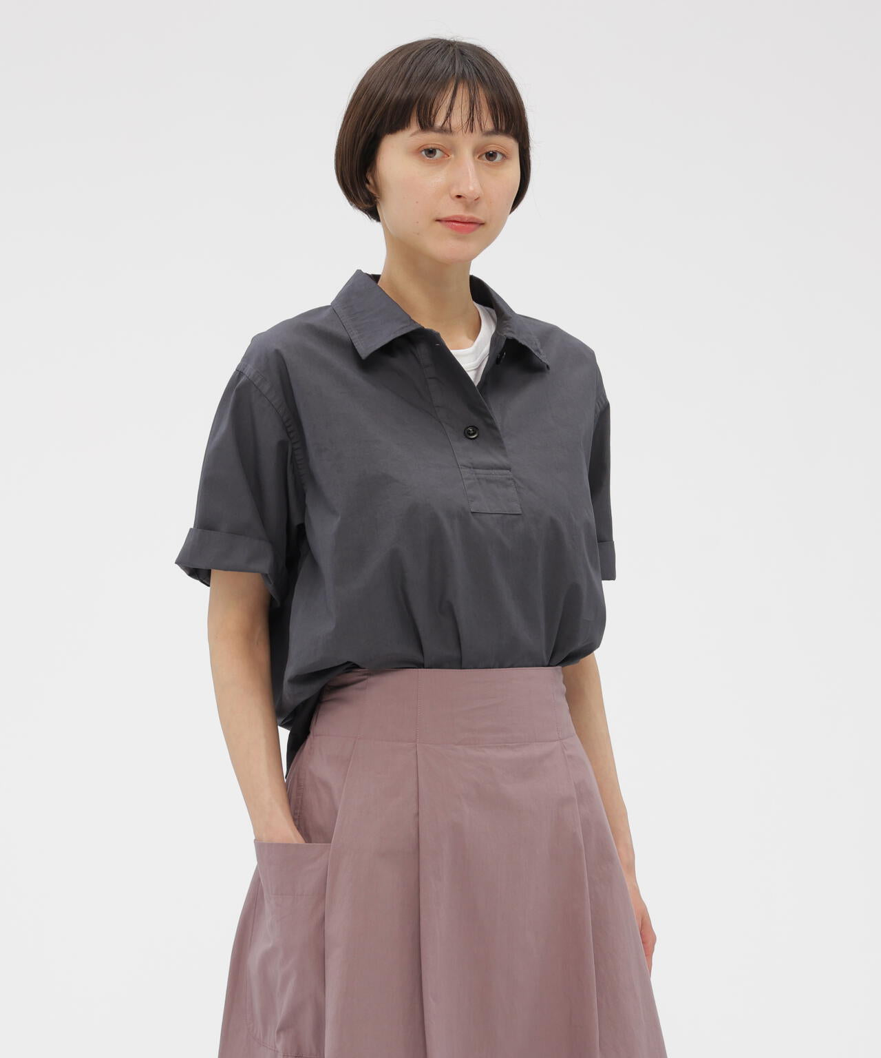 COMPACT COTTON POPLIN SHIRT | MARGARET HOWELL（マーガレット