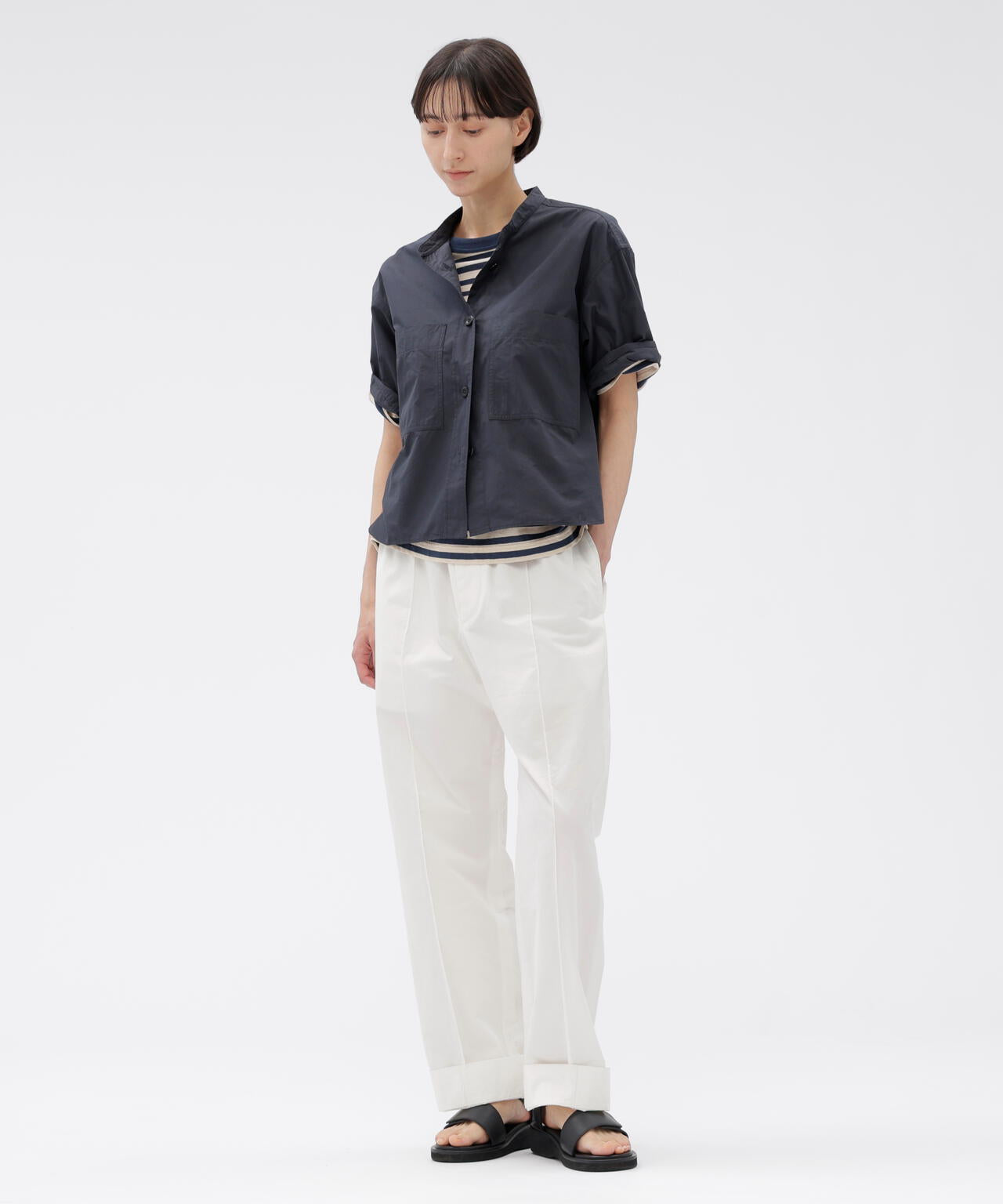 COTTON NYLON VOILE POPLIN SHIRT