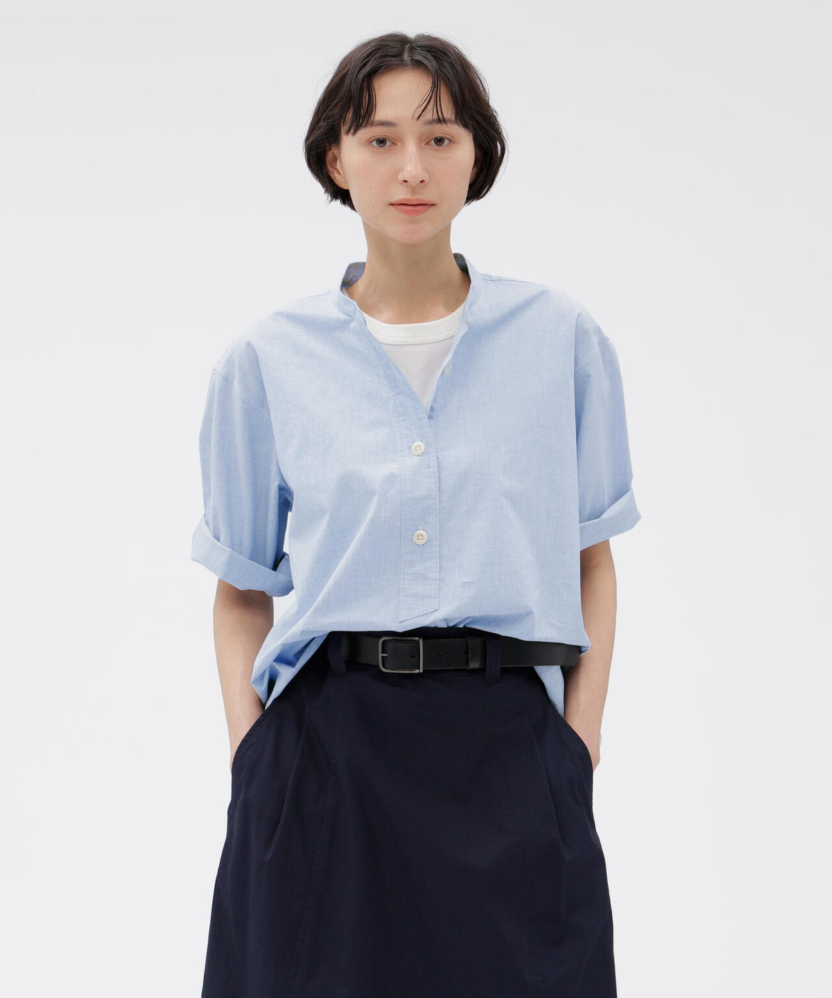 HIGHCOUNT TOP DYED COTTON SHIRT | MARGARET HOWELL（マーガレット 