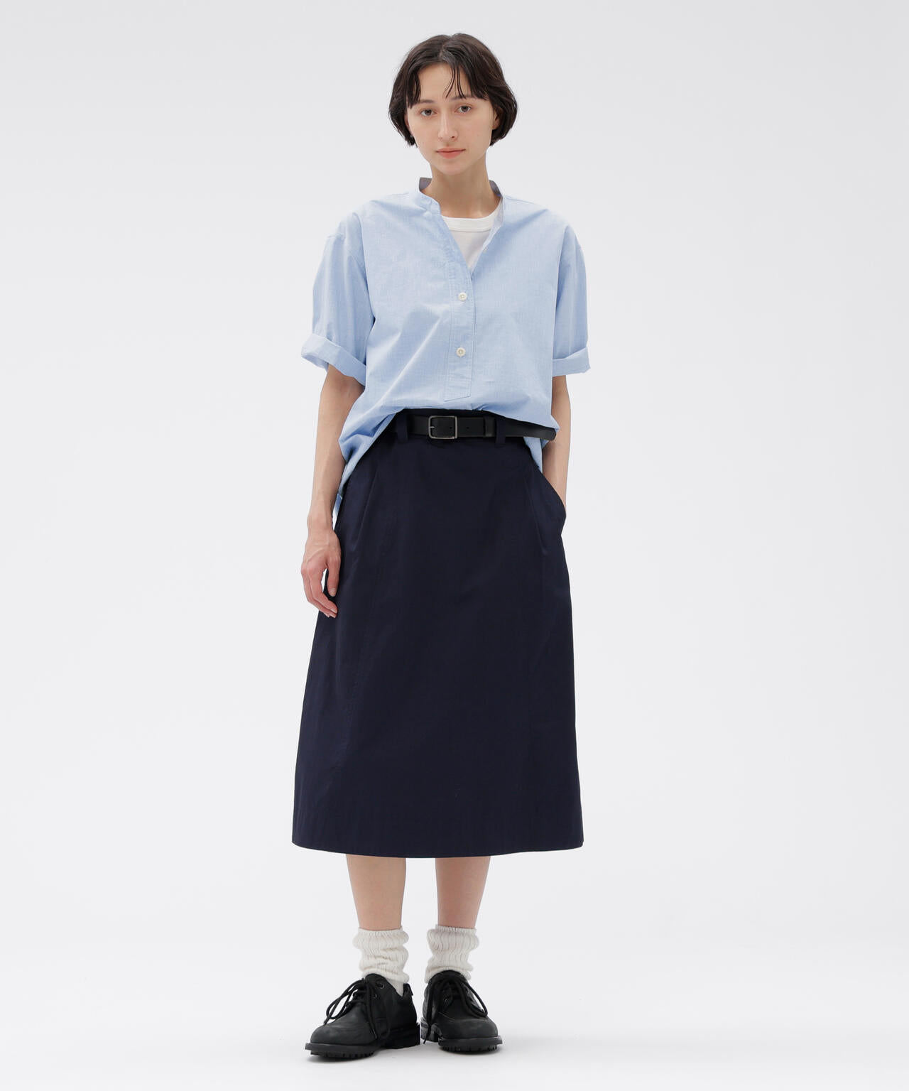 HIGHCOUNT TOP DYED COTTON SHIRT | MARGARET HOWELL（マーガレット