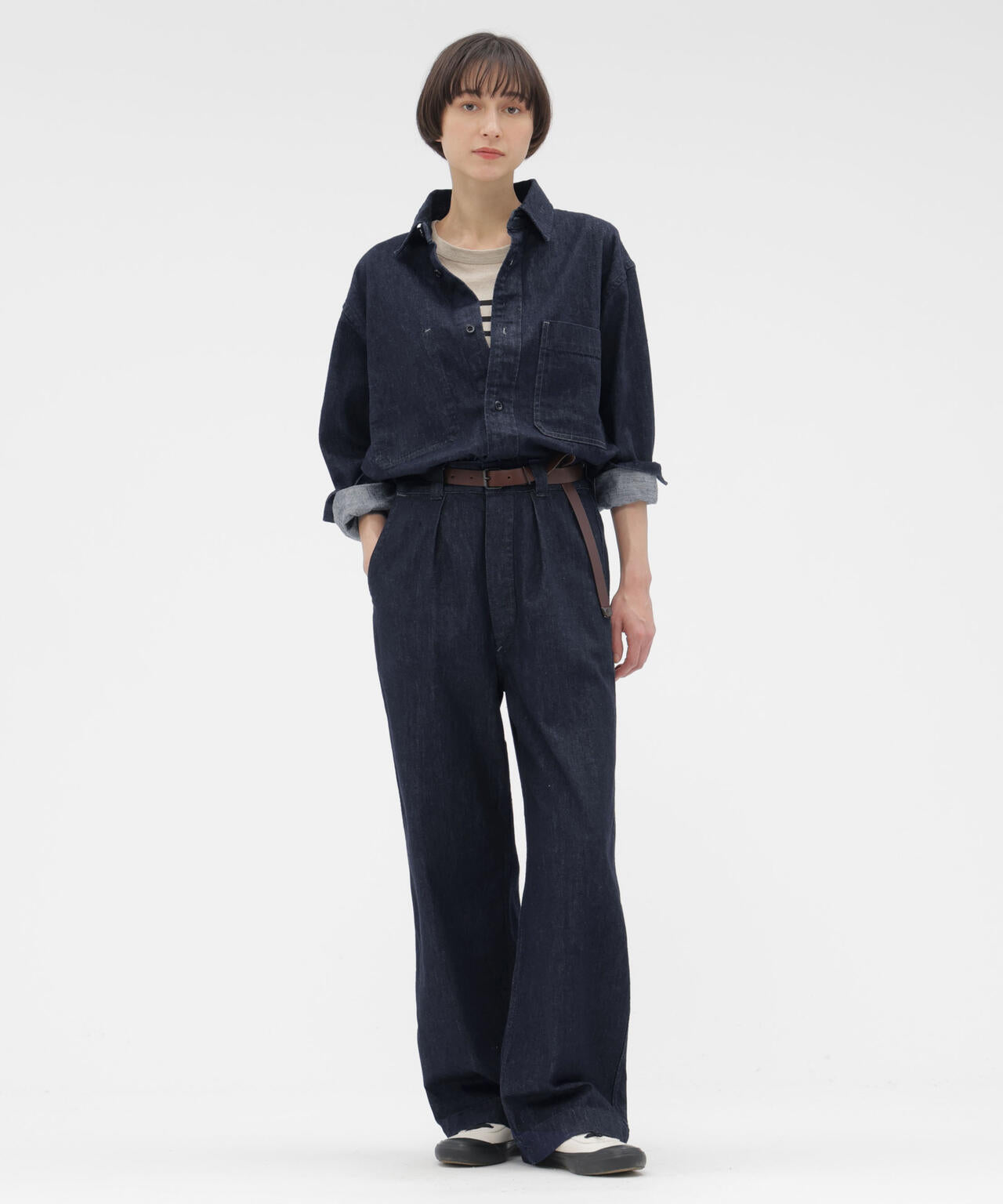 CANTON LIGHT DENIM SHIRT | MARGARET HOWELL（マーガレット・ハウエル