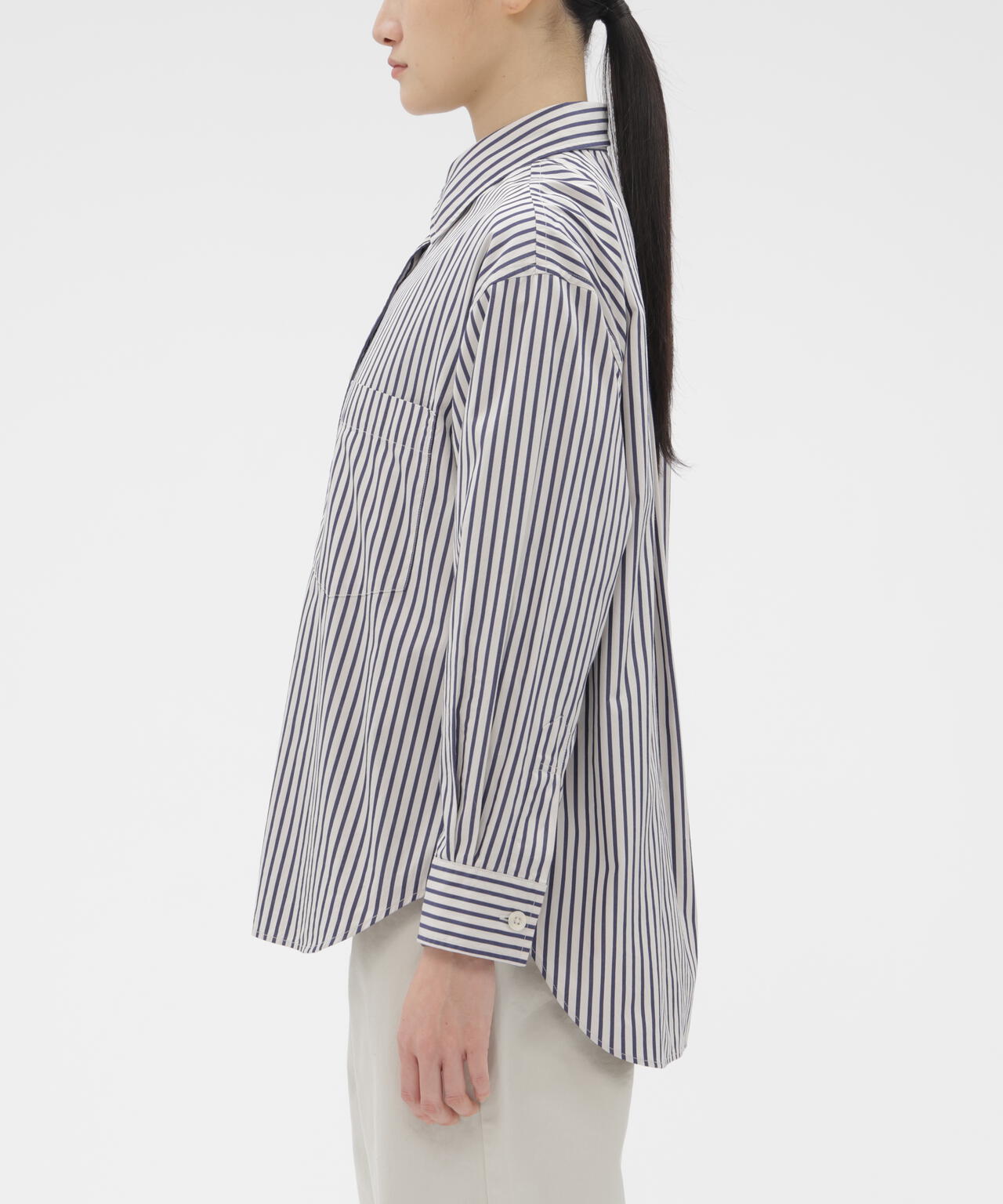 VINTAGE COMPACT COTTON STRIPE SHIRT