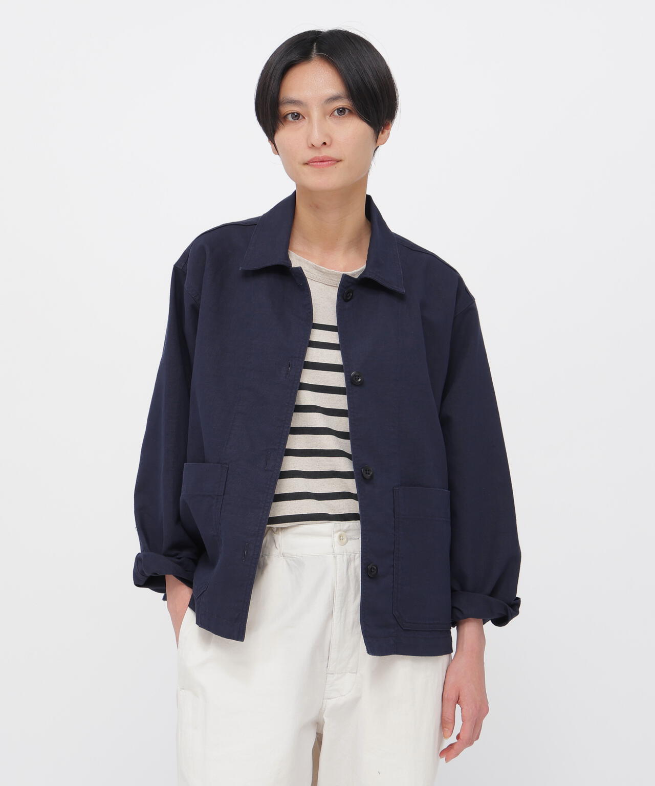 ★日本製 MARGARET HOWELL スタンドカラー プルオーバー シャツ CANTON LIGHT DENIM SHIRT | MARGARET HOWELL（マーガレット・ハウエル