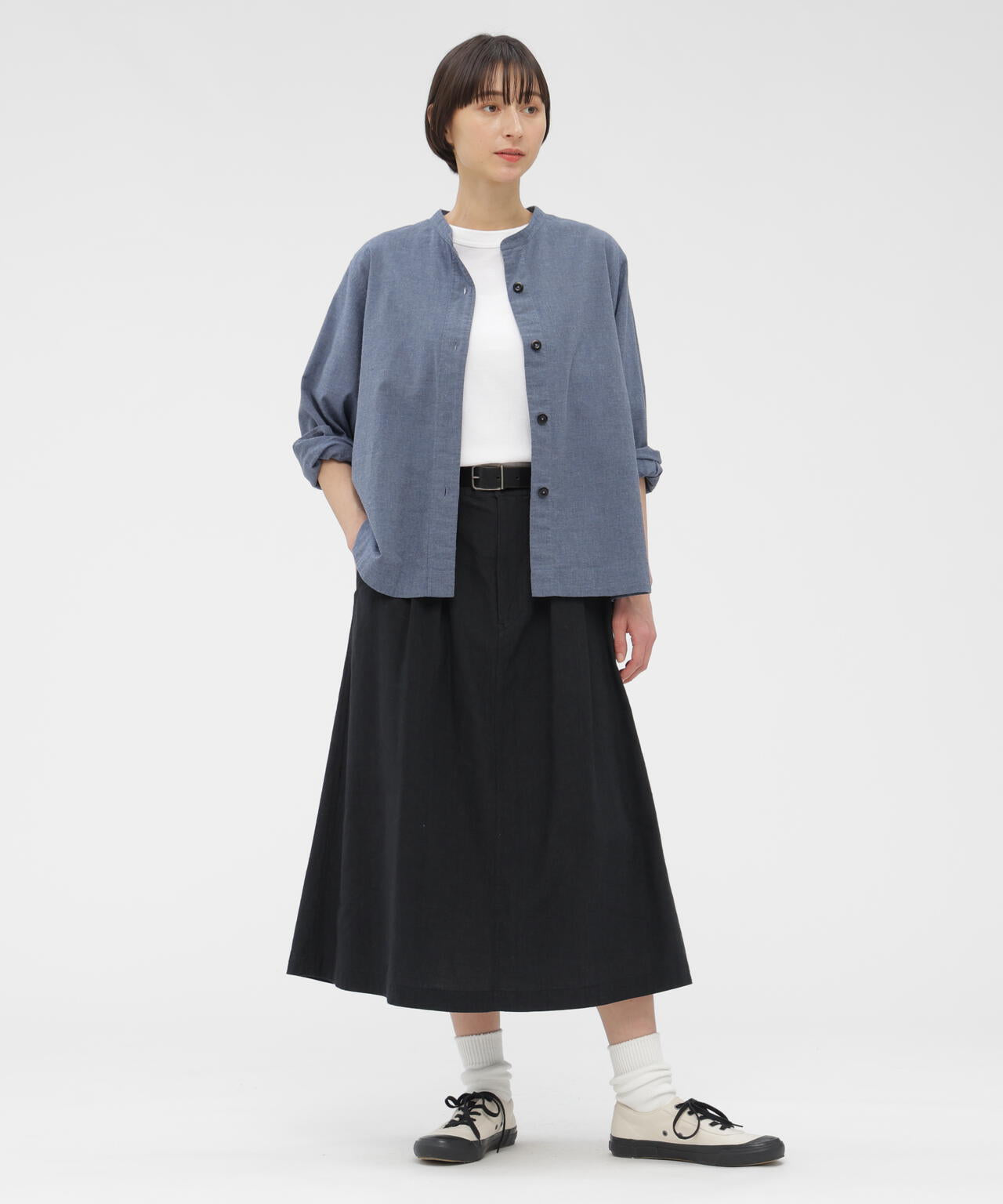 TOP DYED COTTON POPLIN SHIRT | MARGARET HOWELL（マーガレット