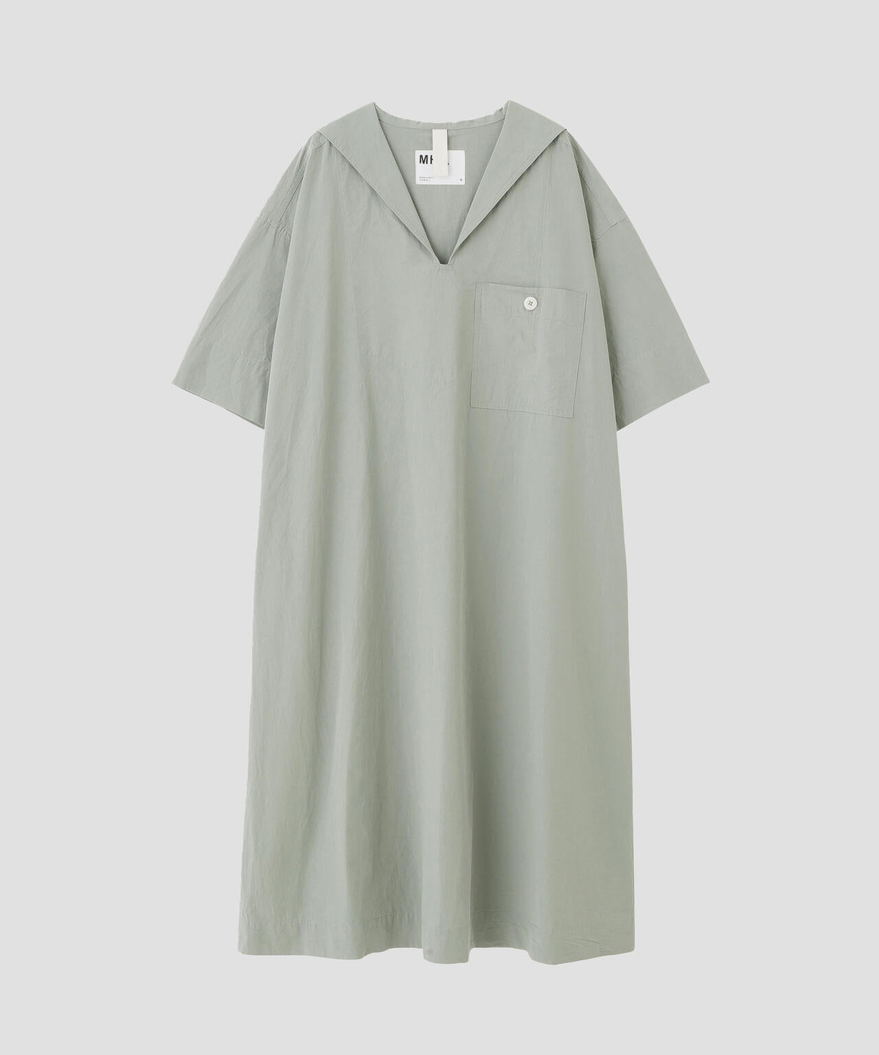 SANDED COTTON LINEN DRESS