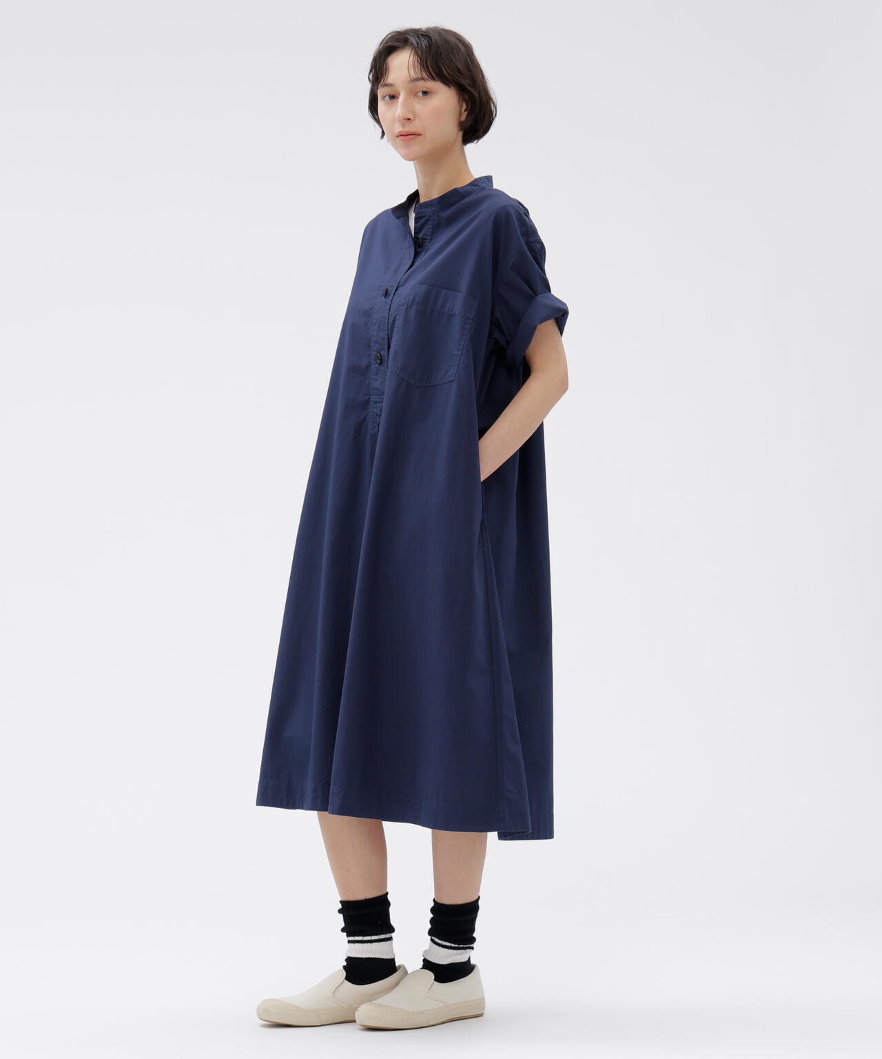 GARMENT DYED COTTON POPLIN DRESS | MARGARET HOWELL（マーガレット