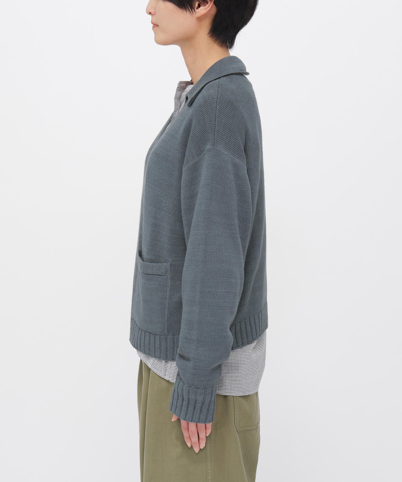CONTRAST COTTON LINEN KNITWEAR | MARGARET HOWELL（マーガレット