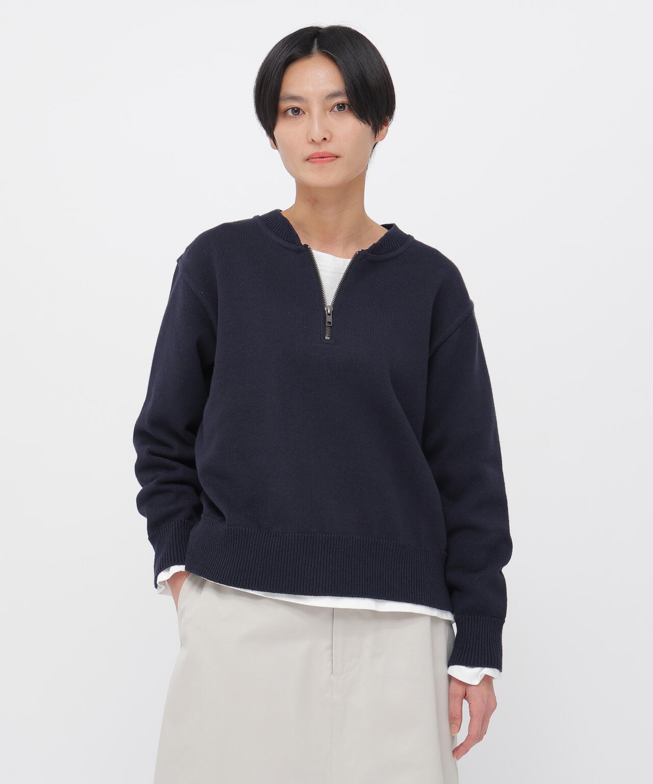 DENSE ECO PLATED COTTON KNITWEAR | MARGARET HOWELL（マーガレット