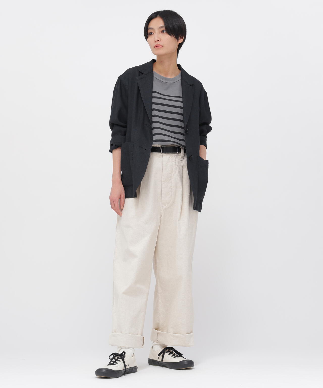 BELGIAN LINEN COTTON JERSEY TOP | MARGARET HOWELL（マーガレット