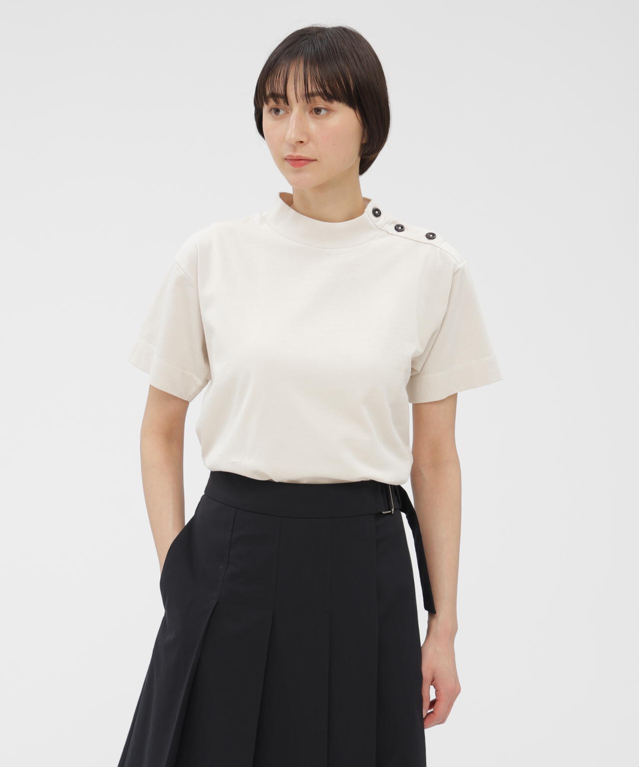【試着のみ】マーガレットハウエル コットンジャージ ルームウェア GARMENT DYED TOUGH COTTON LINEN JERSEY TOP | MARGARET HOWELL