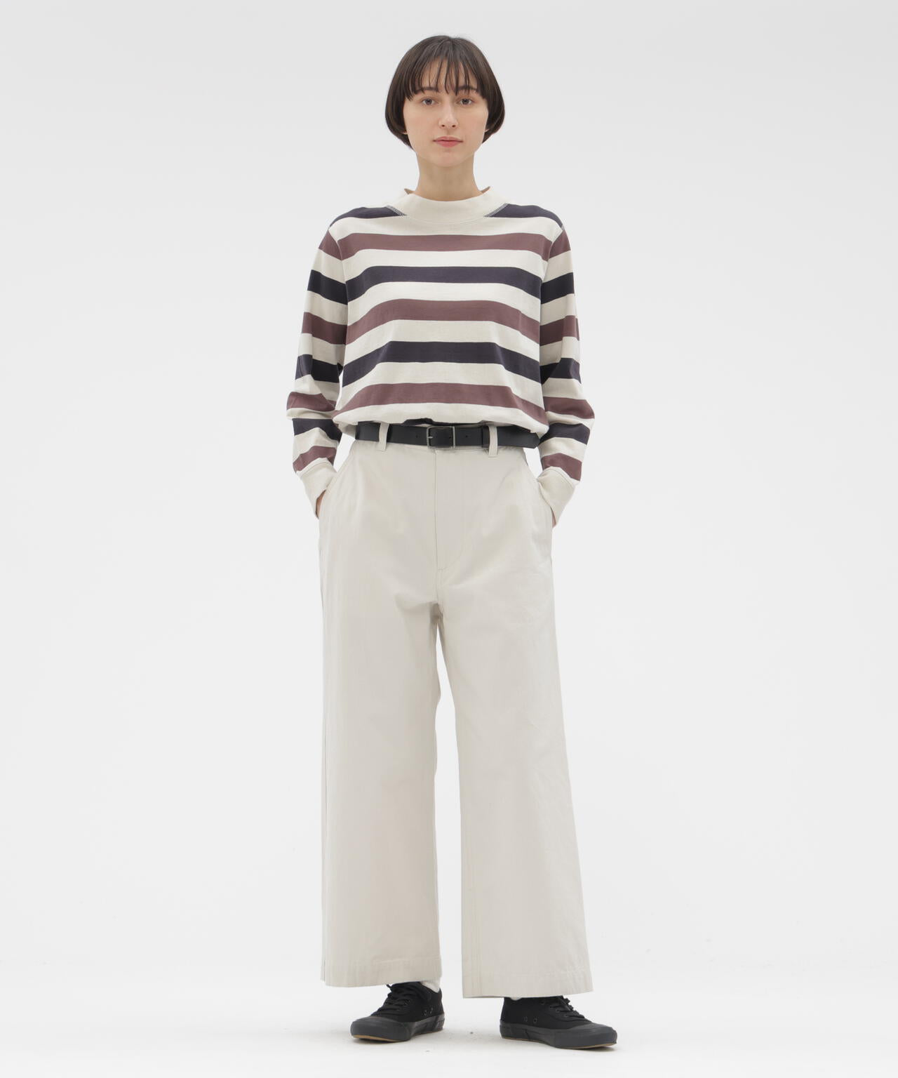 THREE COLOUR BLOCK STRIPE TOP