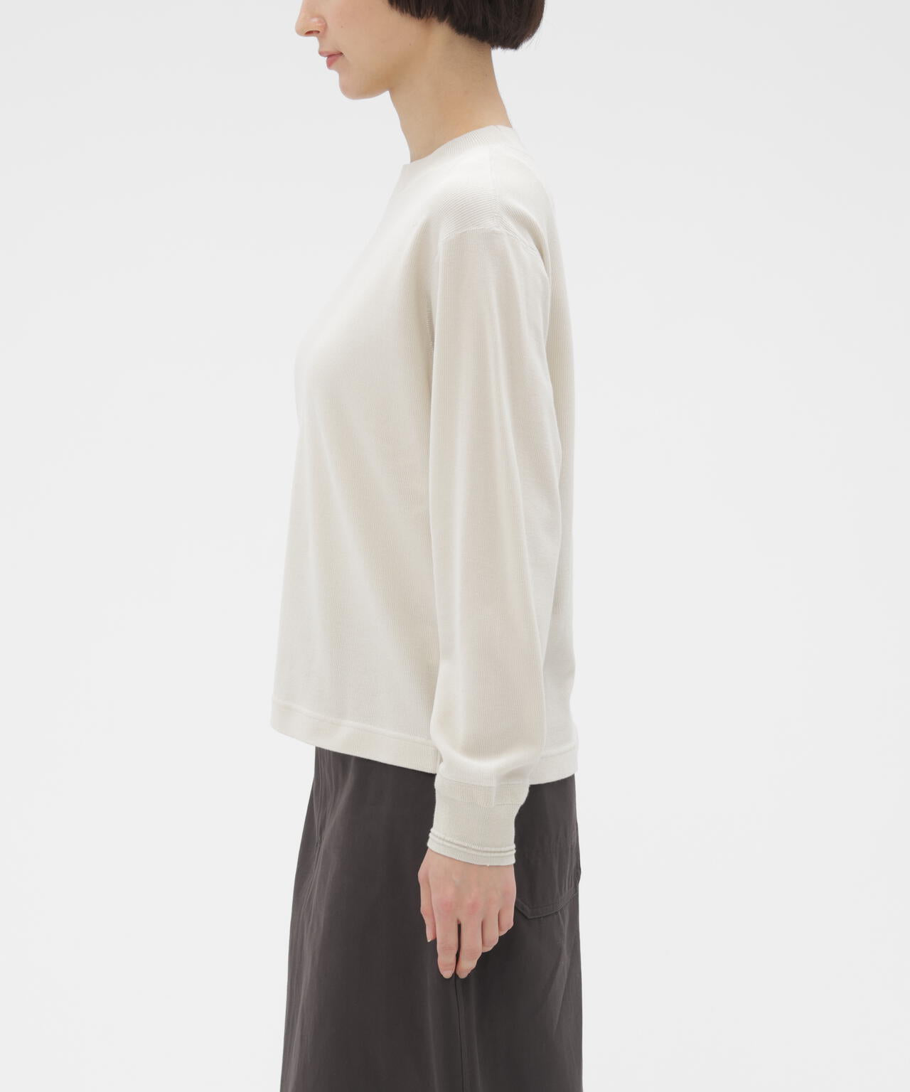 FINE COTTON RIB JERSEY TOP | MARGARET HOWELL（マーガレット