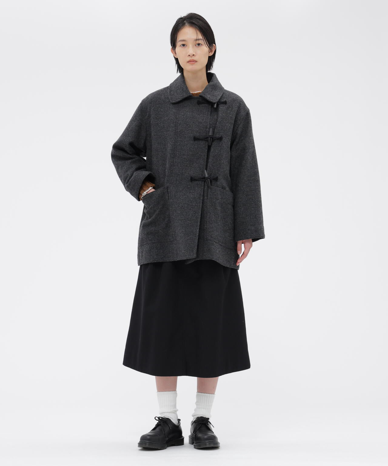 BASIC WOOL MELTON COAT | MARGARET HOWELL（マーガレット・ハウエル