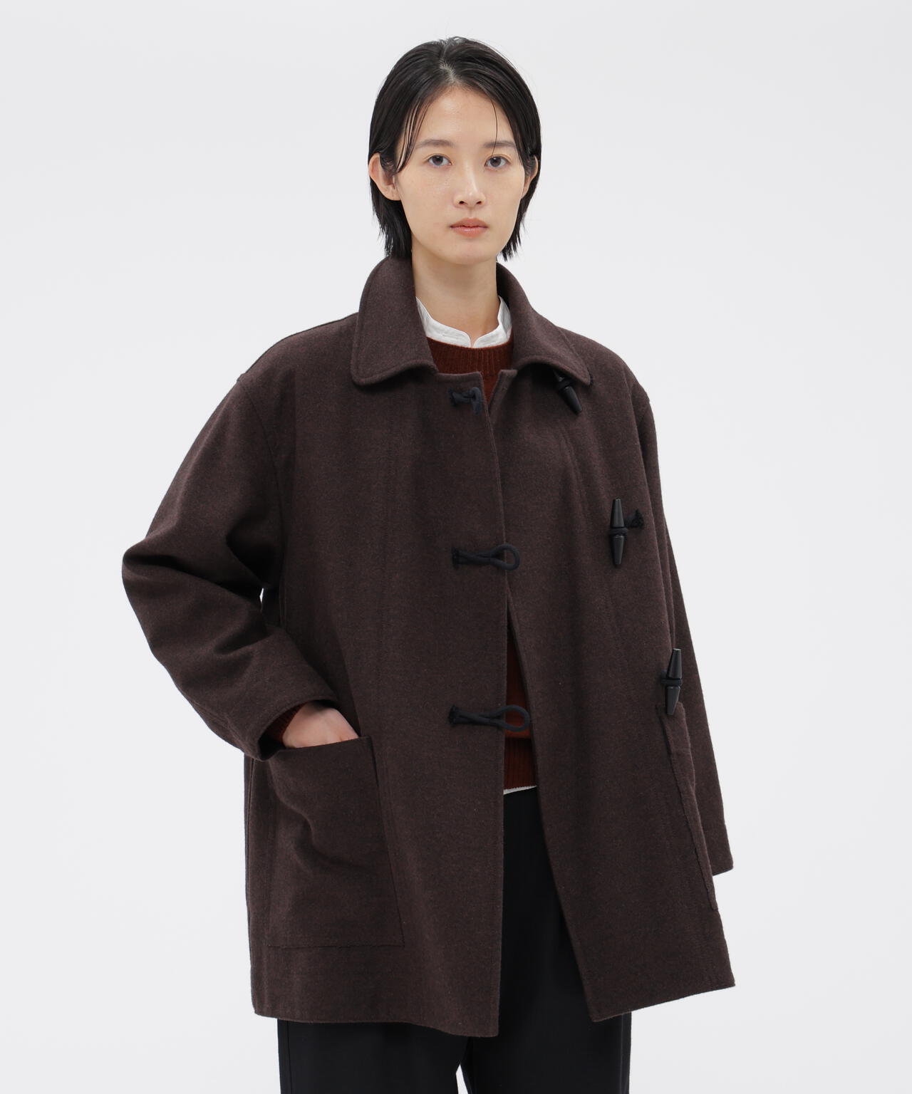 BASIC WOOL MELTON COAT | MARGARET HOWELL（マーガレット・ハウエル